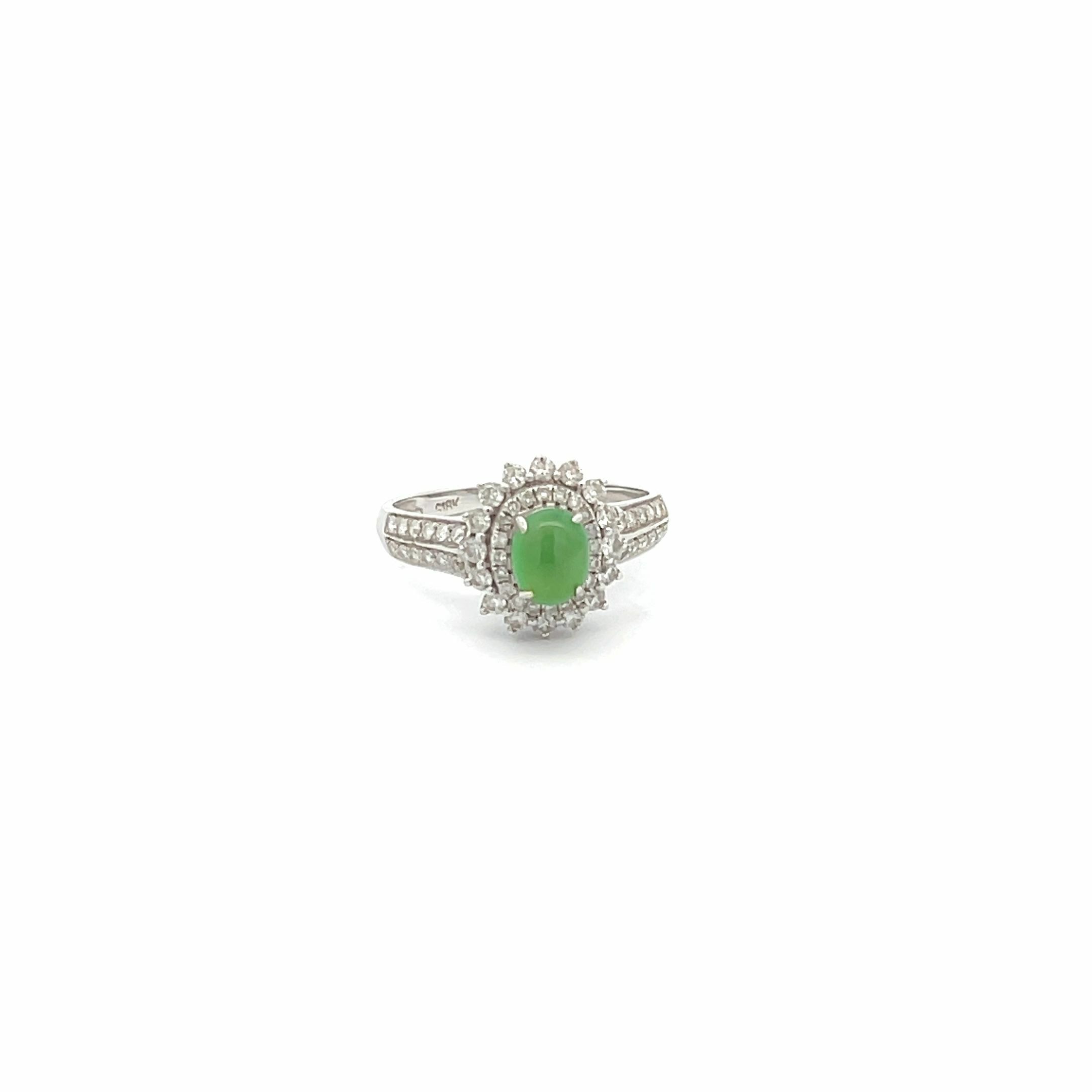 Vibrant Green Jadeite Ring (PJA00049)