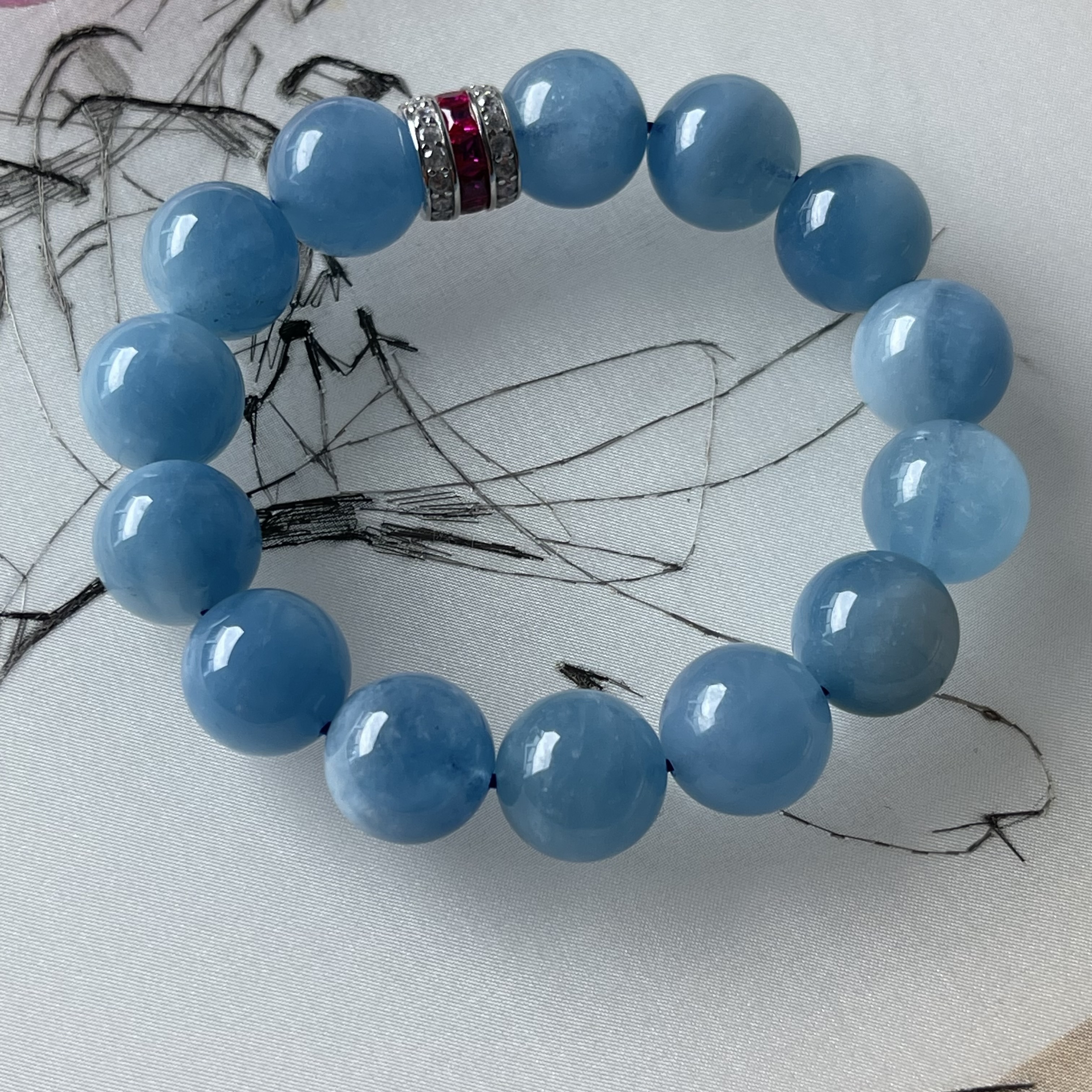 Aquamarine Quartz Bracelet (PCH00016)