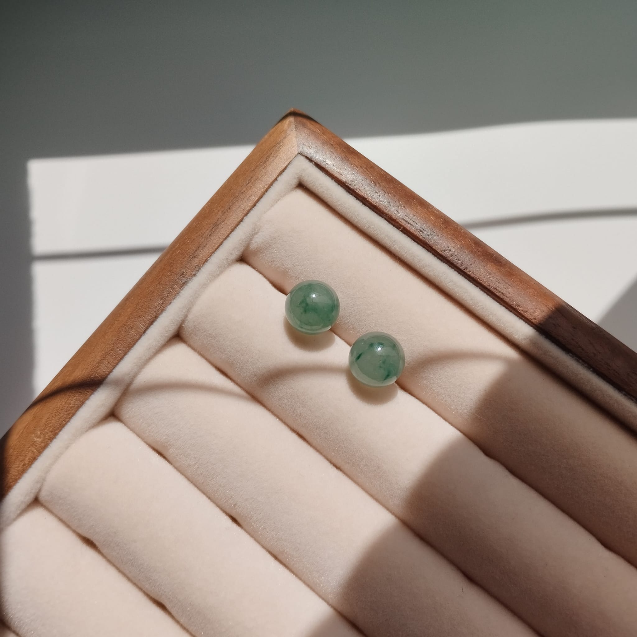 Green Stud Earrings (PJA00234)