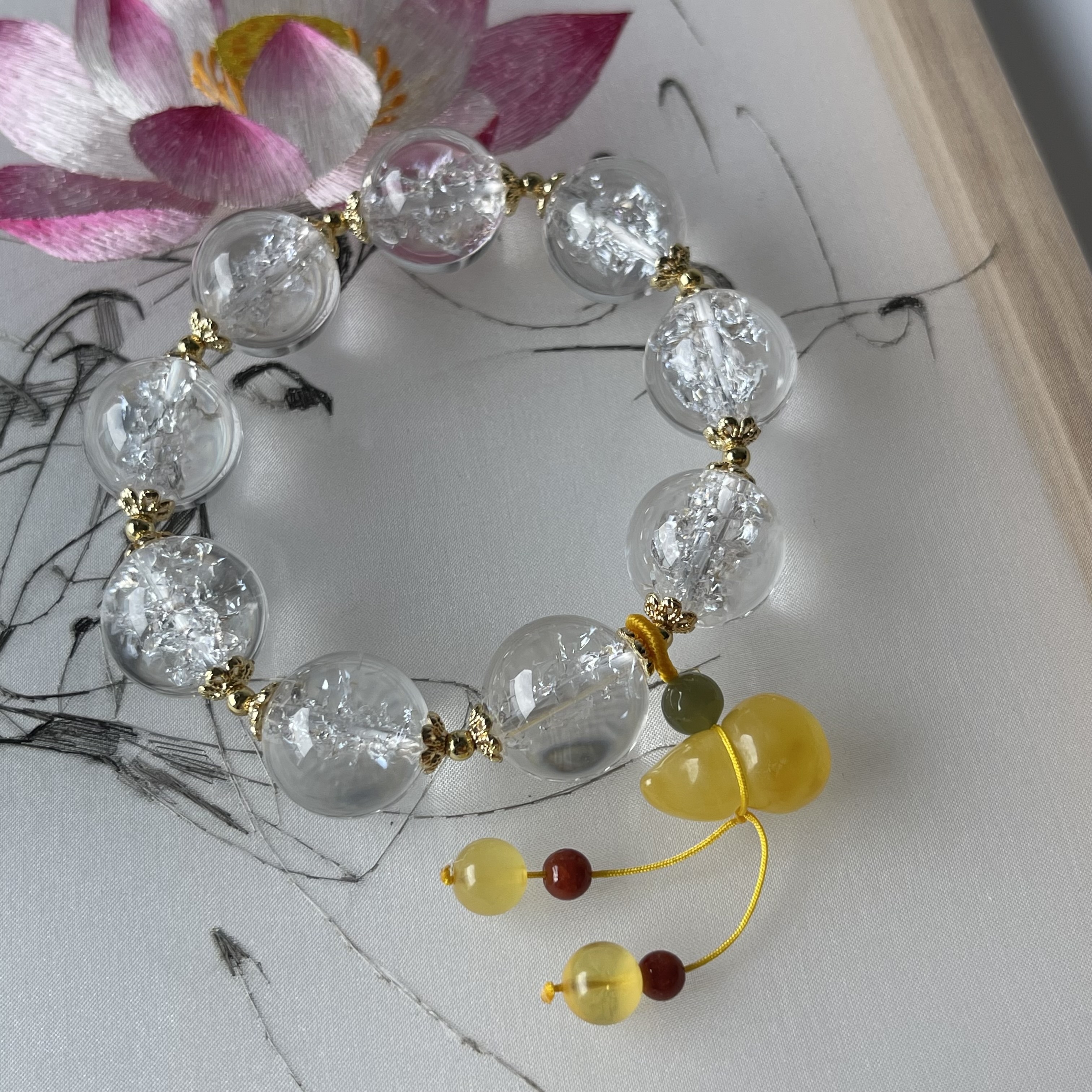 Cracked Crystal Clear Quartz Bracelet (PCH00015)