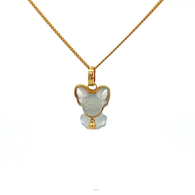 Pale Green Dog Pendant or Charm (PJA00117)