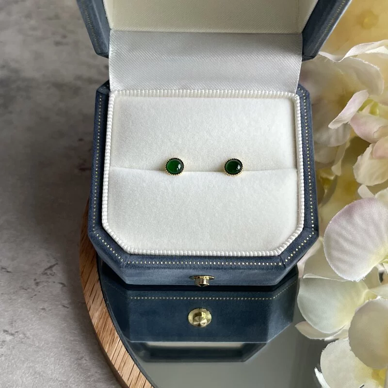 Vivid Green Minimalist Earrings (PJA00118)