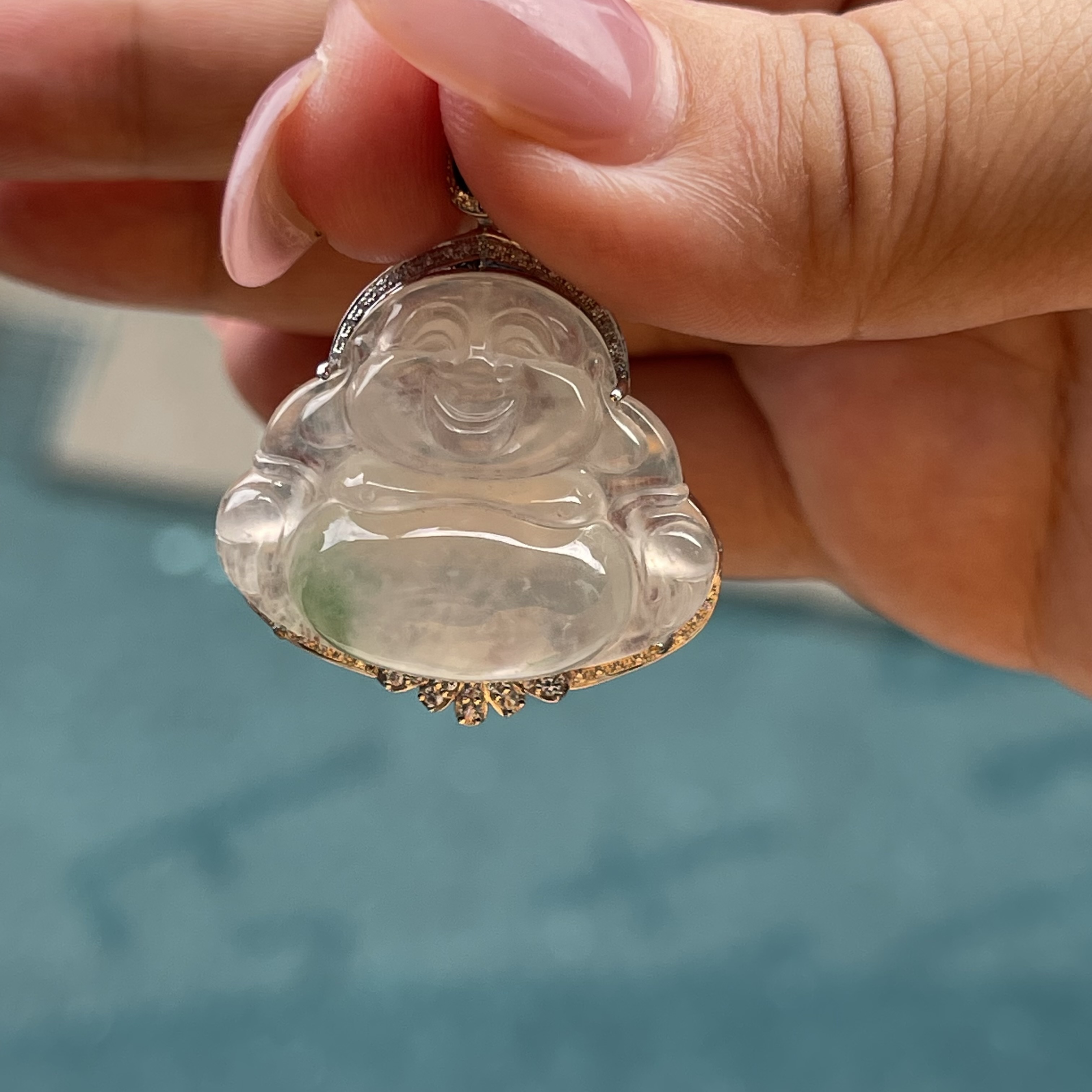 Icy Laughing Buddha Pendant (PJA00100)