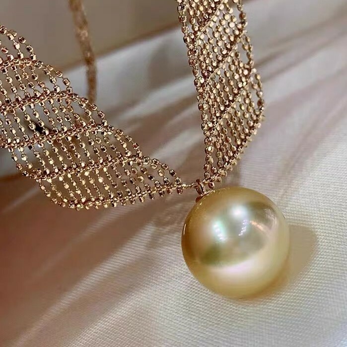 Single Gold Pearl Lace Chain Necklace or Choker (PPE00008)