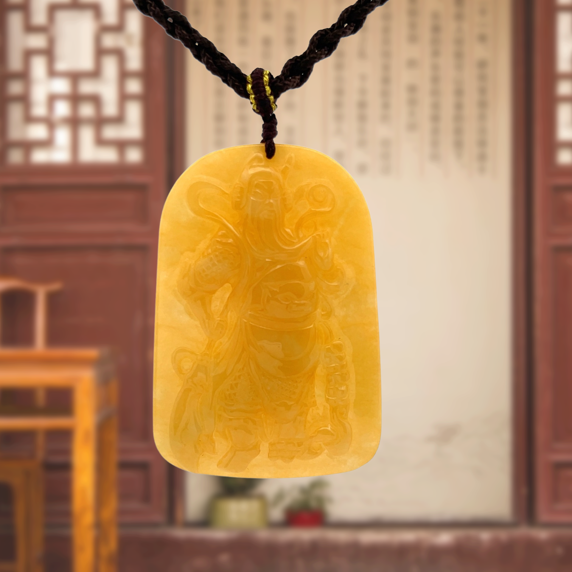 Guan yu clearance jade pendant