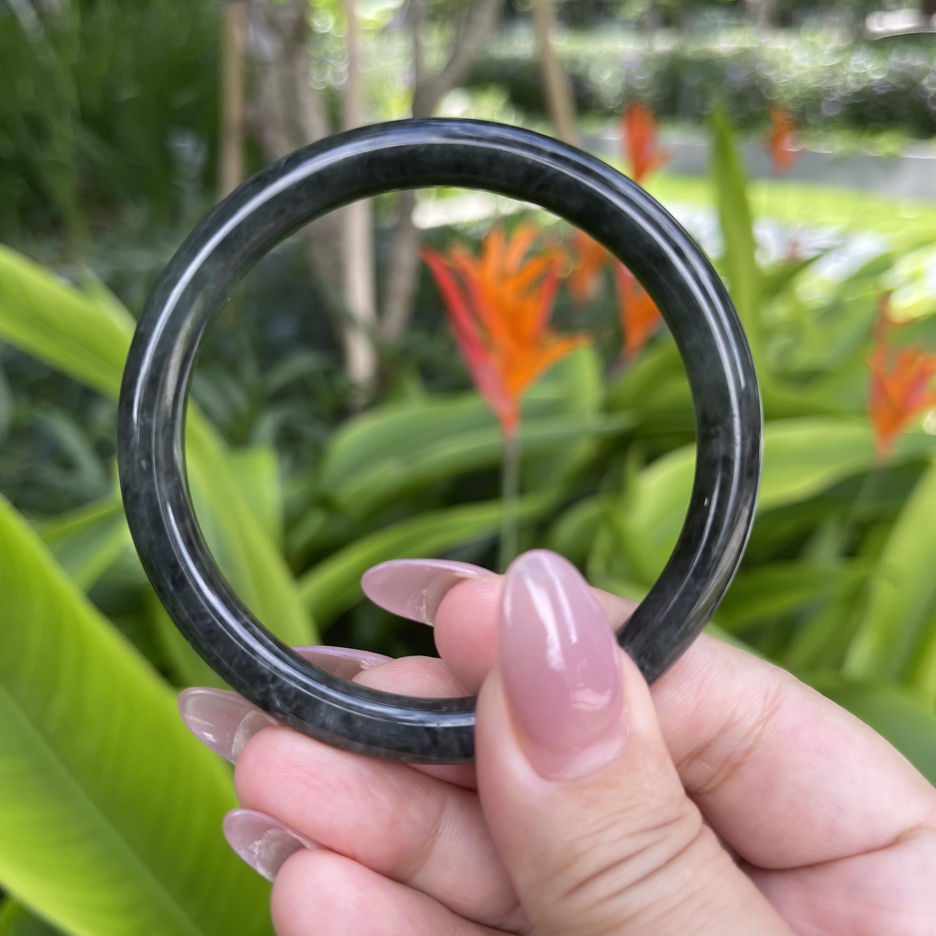 Round Jade Bangle (PJA00073)