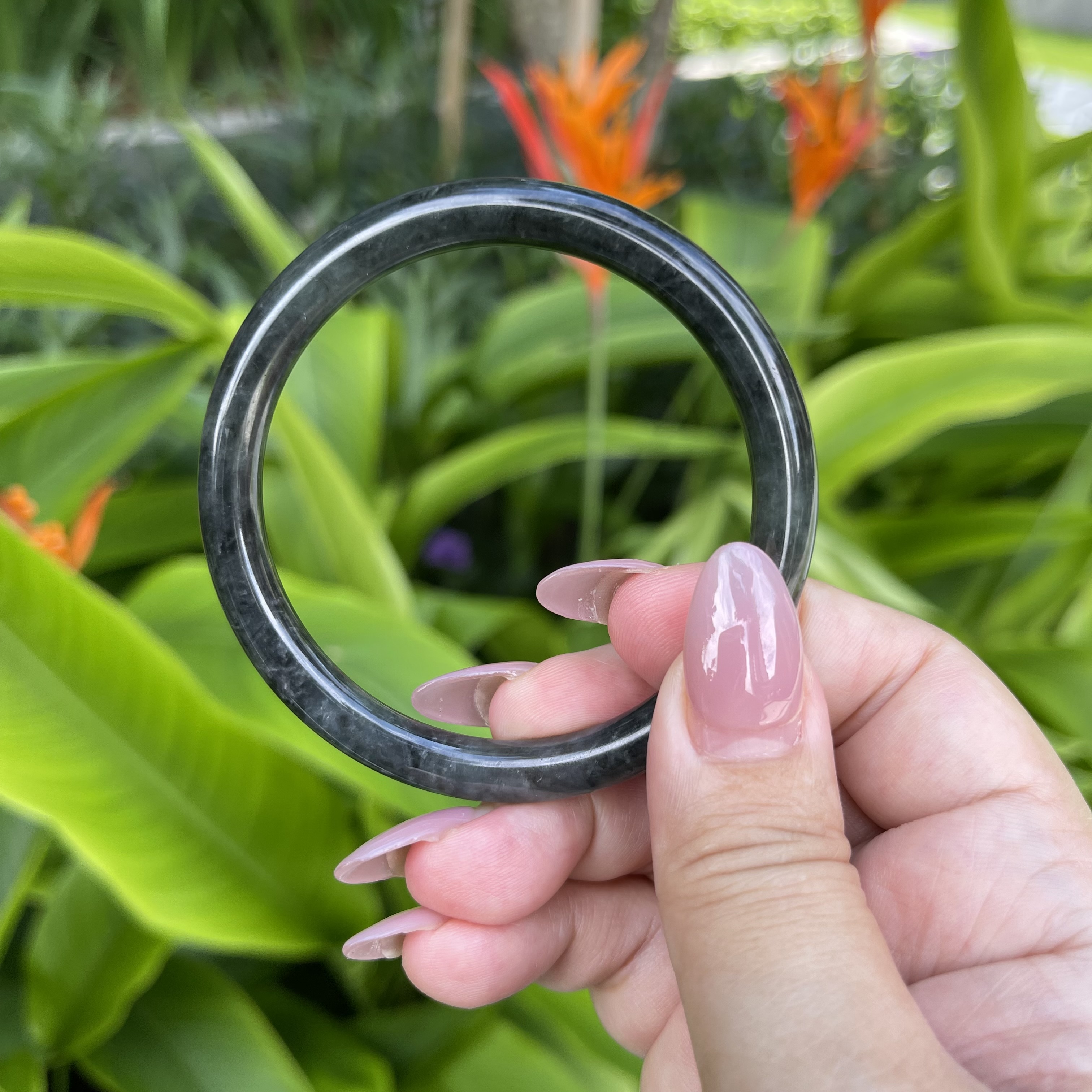 Round Jade Bangle (PJA00073)