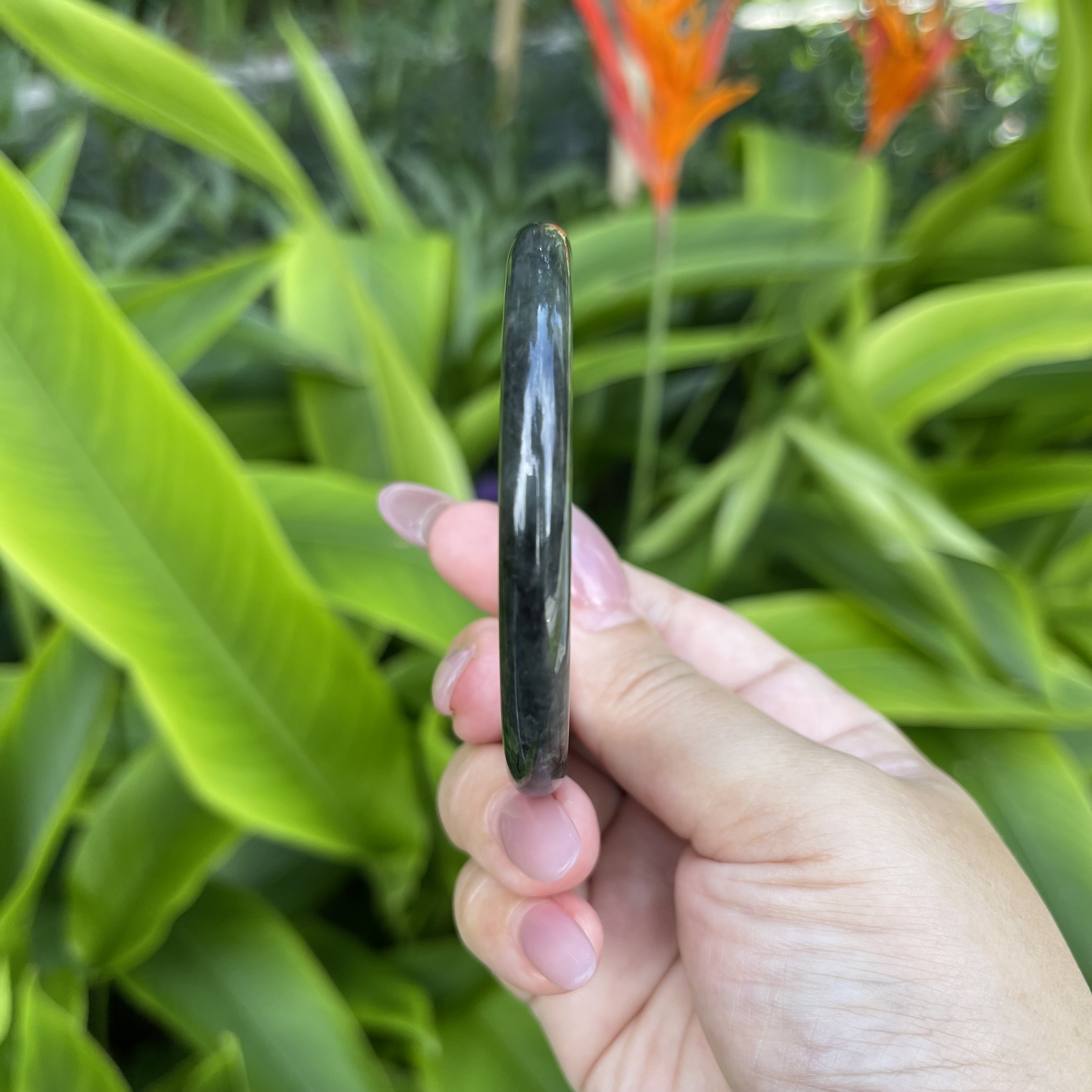 Round Jade Bangle (PJA00073)