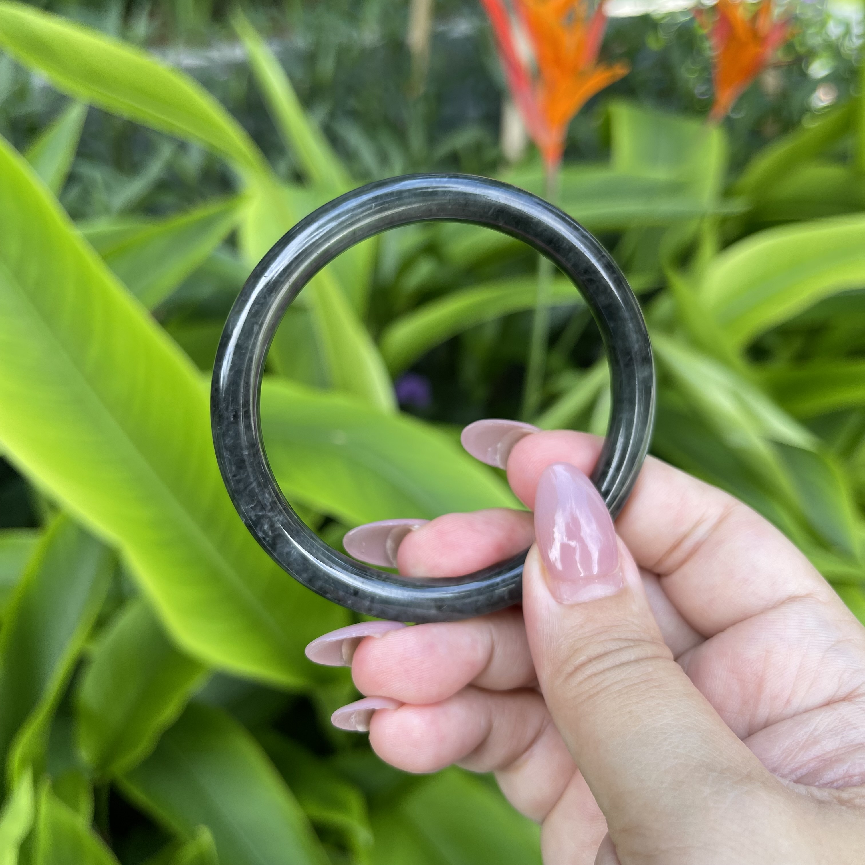 Round Jade Bangle (PJA00073)