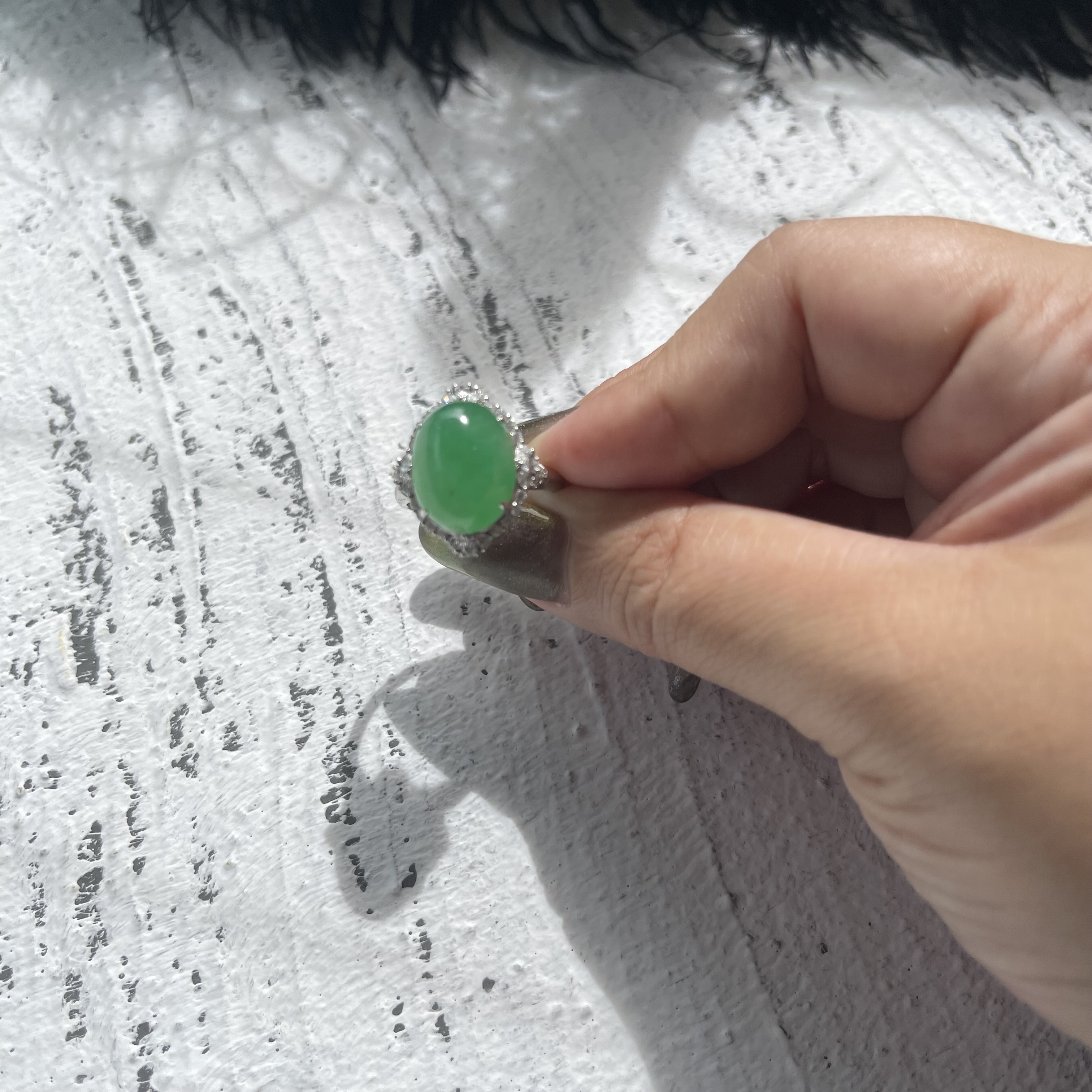 Vibrant Green Jadeite Ring (PJA00046)