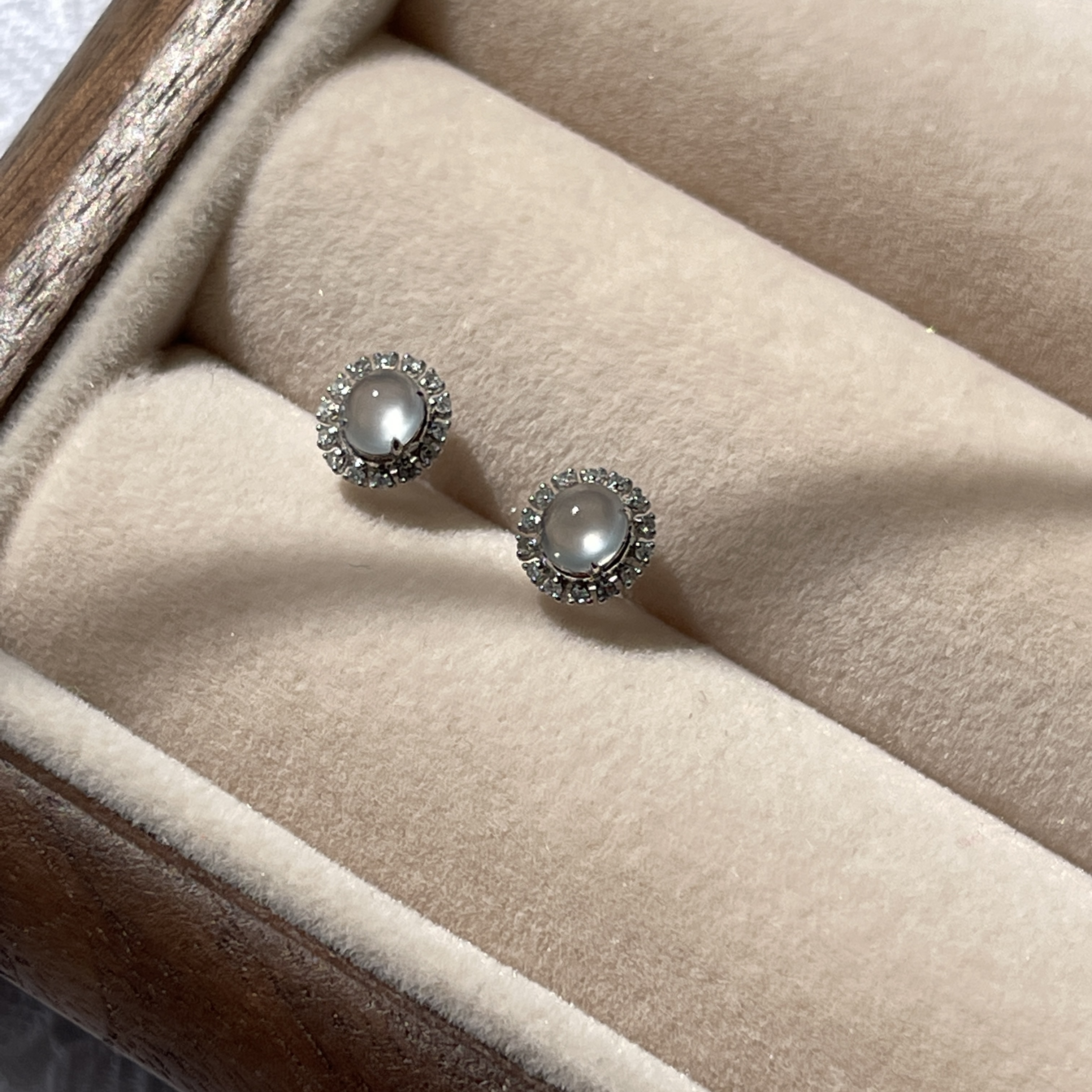 Glassy Jade Stud Earrings (PJA00137)