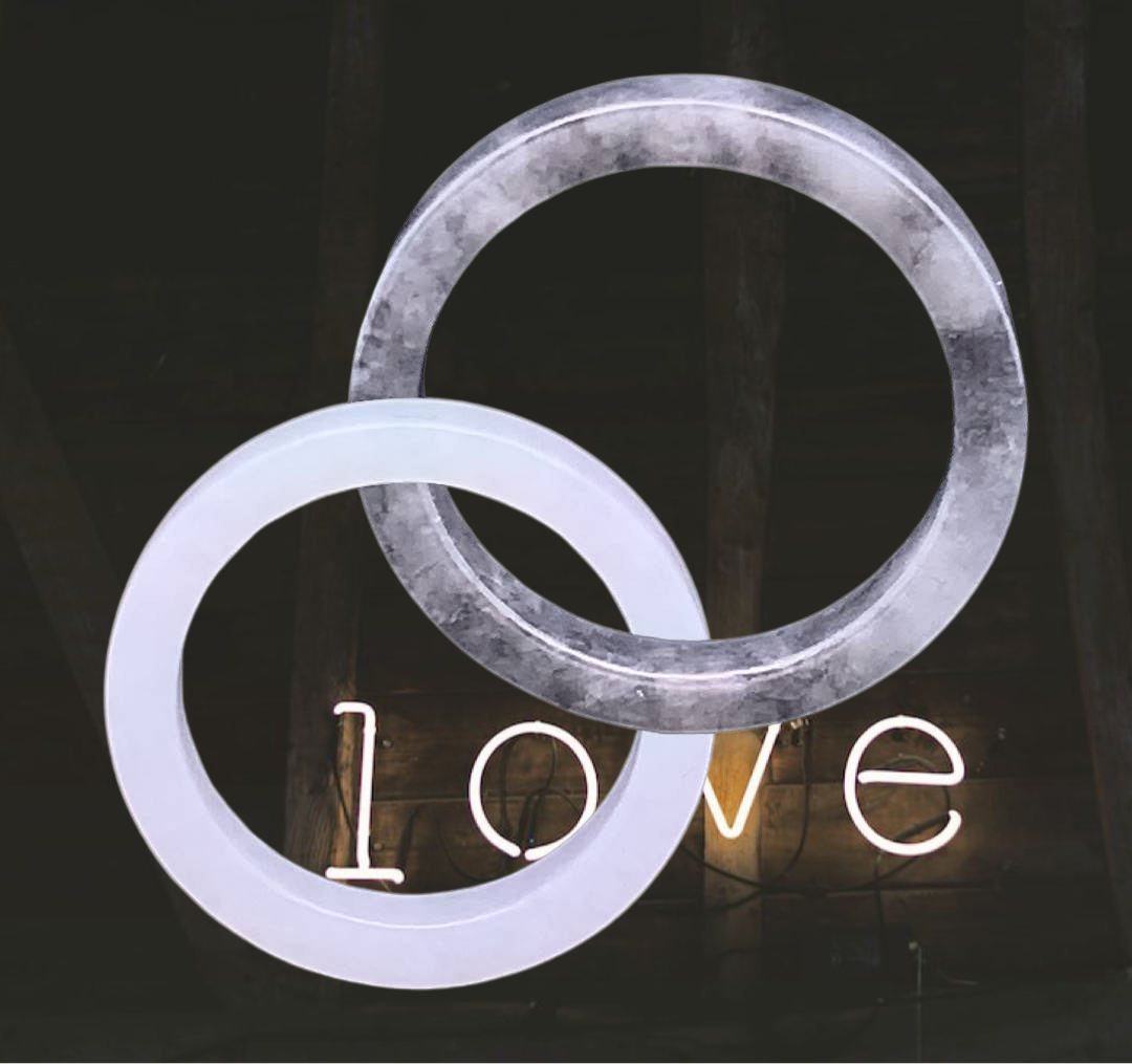 YOU and ME - Wuji & White Hololith Ring (PJA00253)