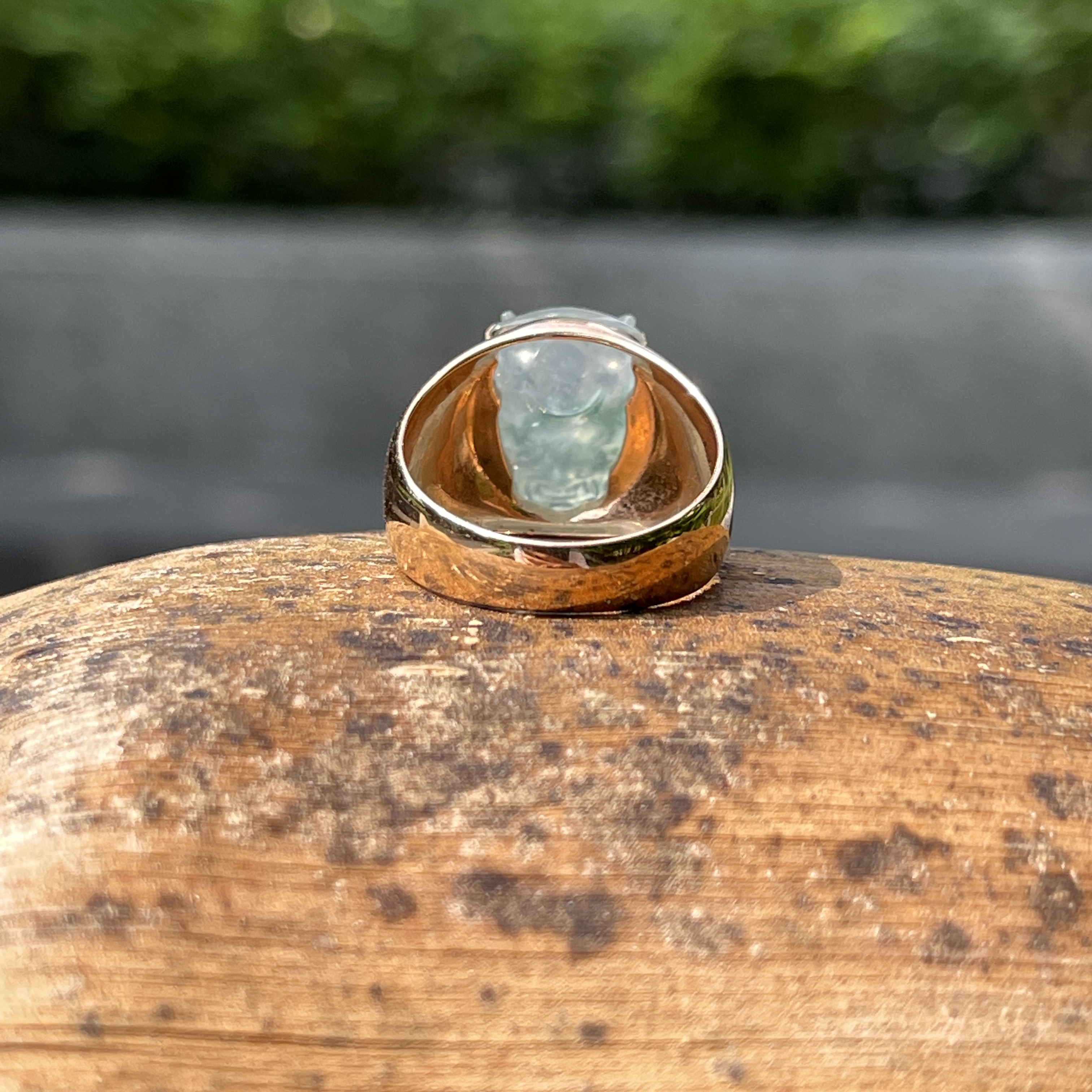 Icy Translucent Dragon Jade Ring (PJA00247)