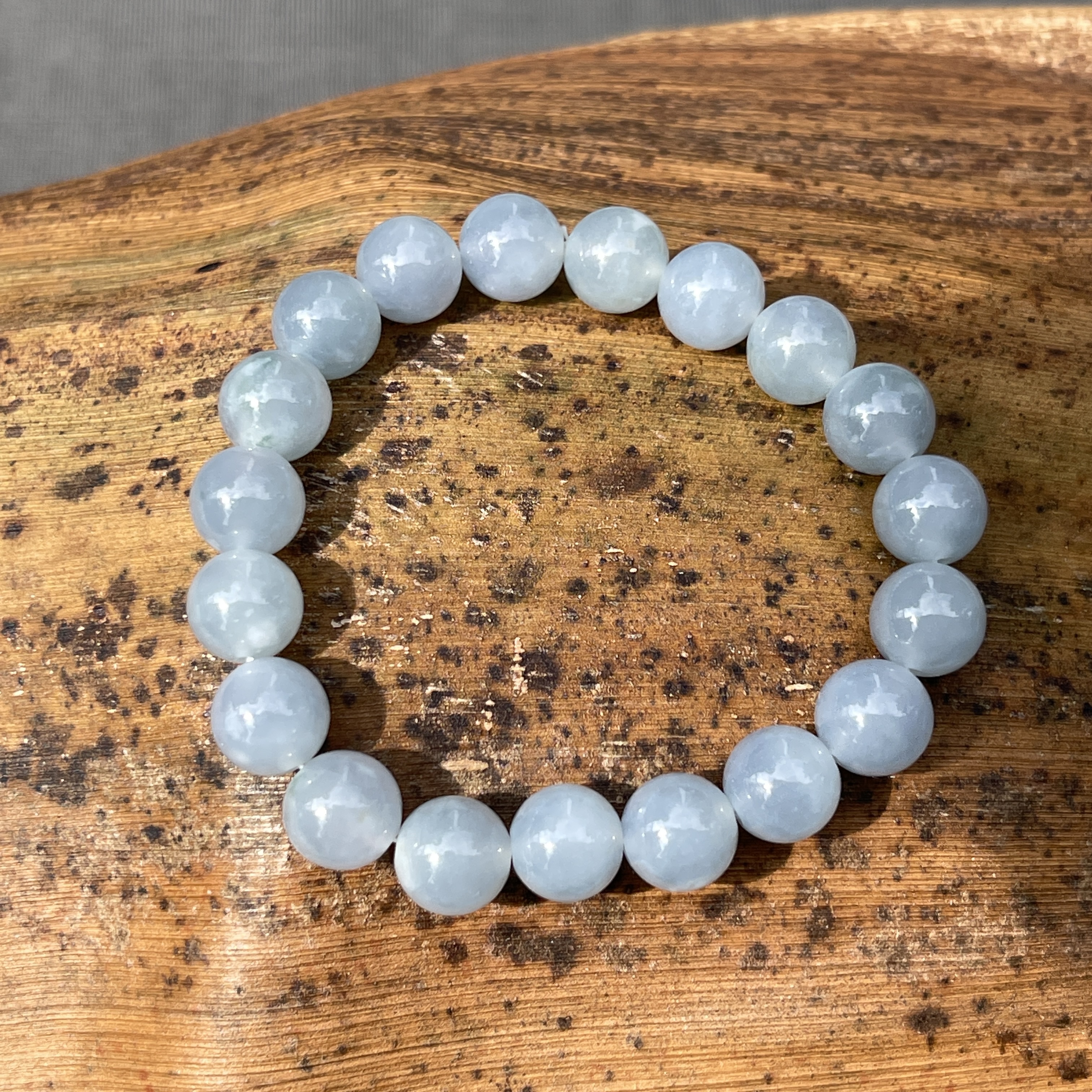 Light Greyish Blue Jade Bracelet (PJA00259) 