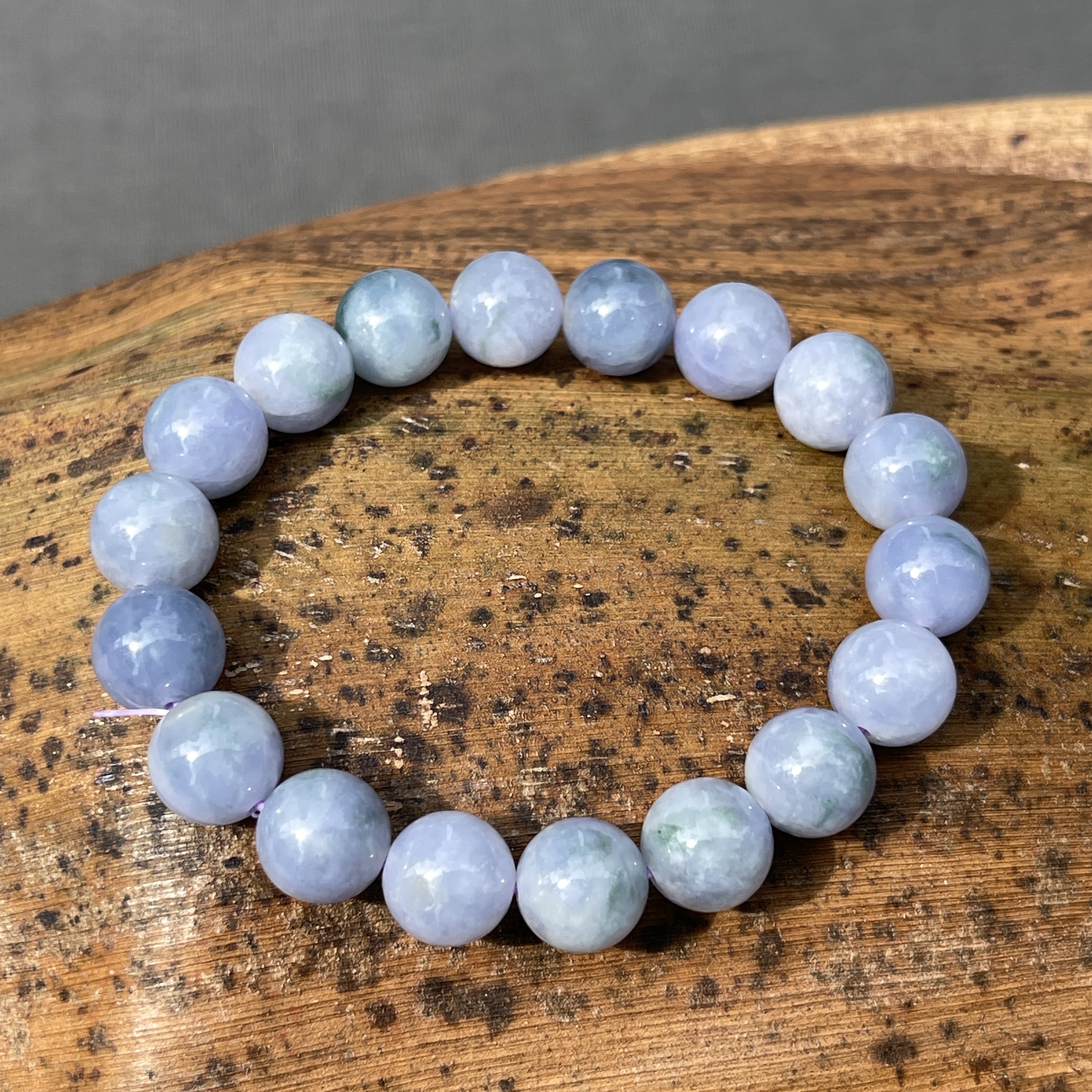 Light Lavender with Bluish Green Jade Bracelet (PJA00247) 