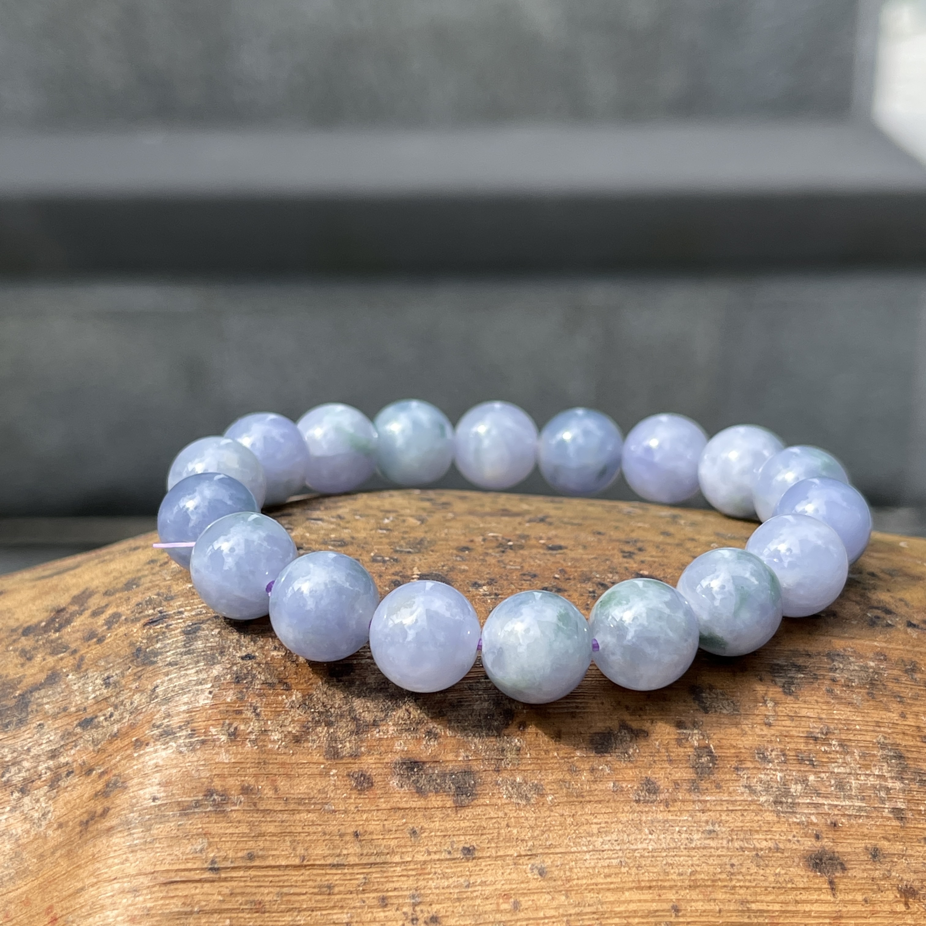 Light Lavender with Bluish Green Jade Bracelet (PJA00247) 