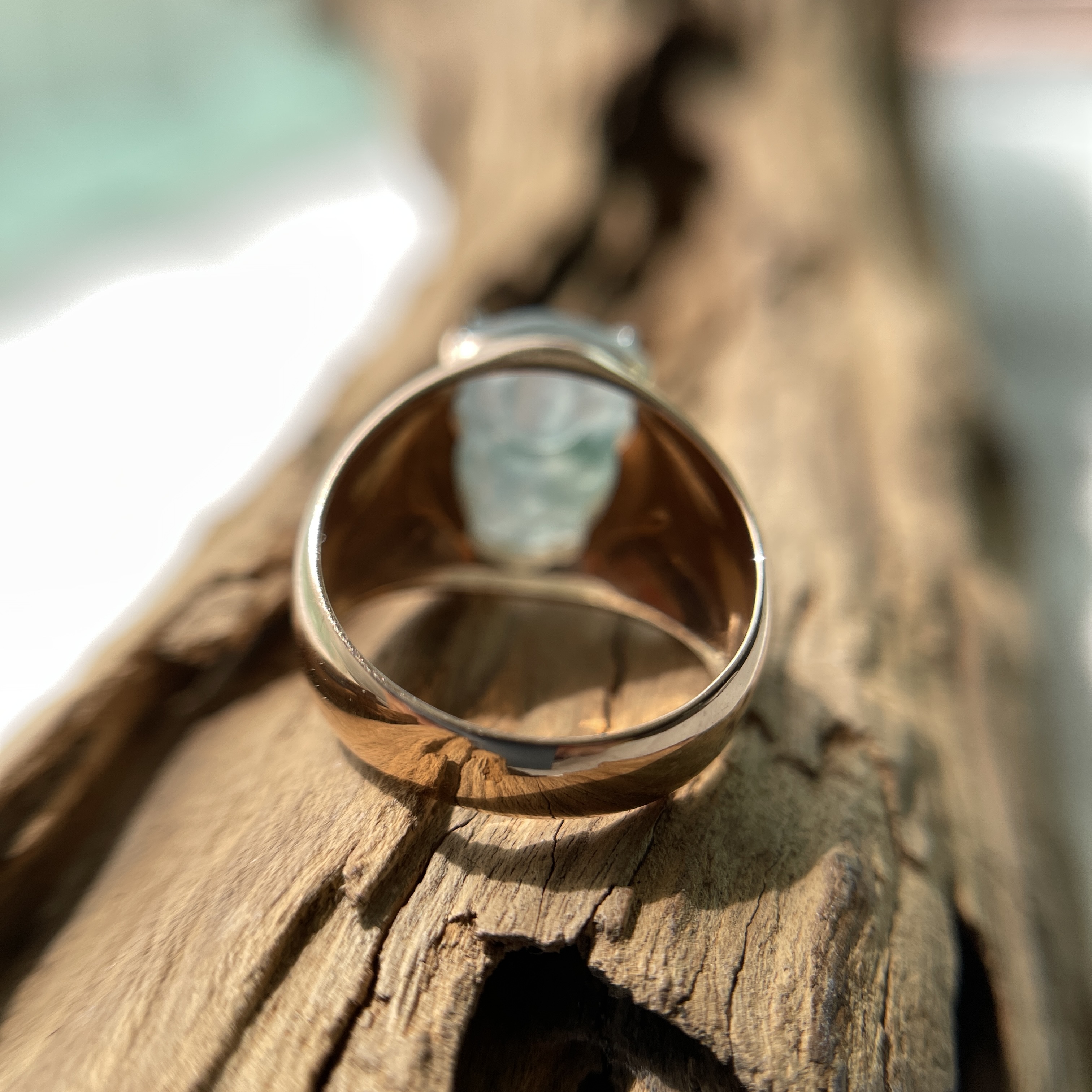 Icy Translucent Dragon Jade Ring (PJA00247)