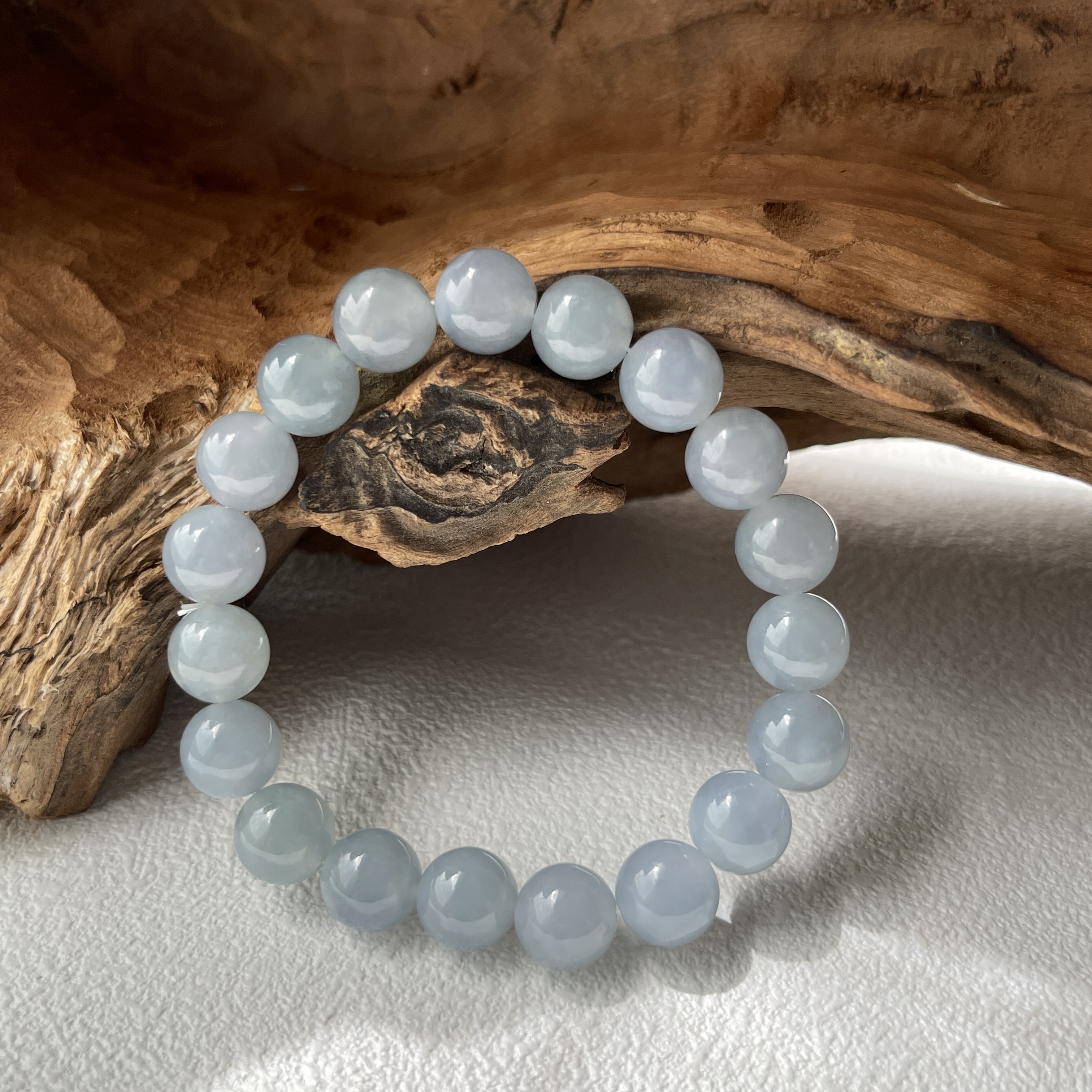 Light Greyish Blue Jade Bracelet (PJA00259) 