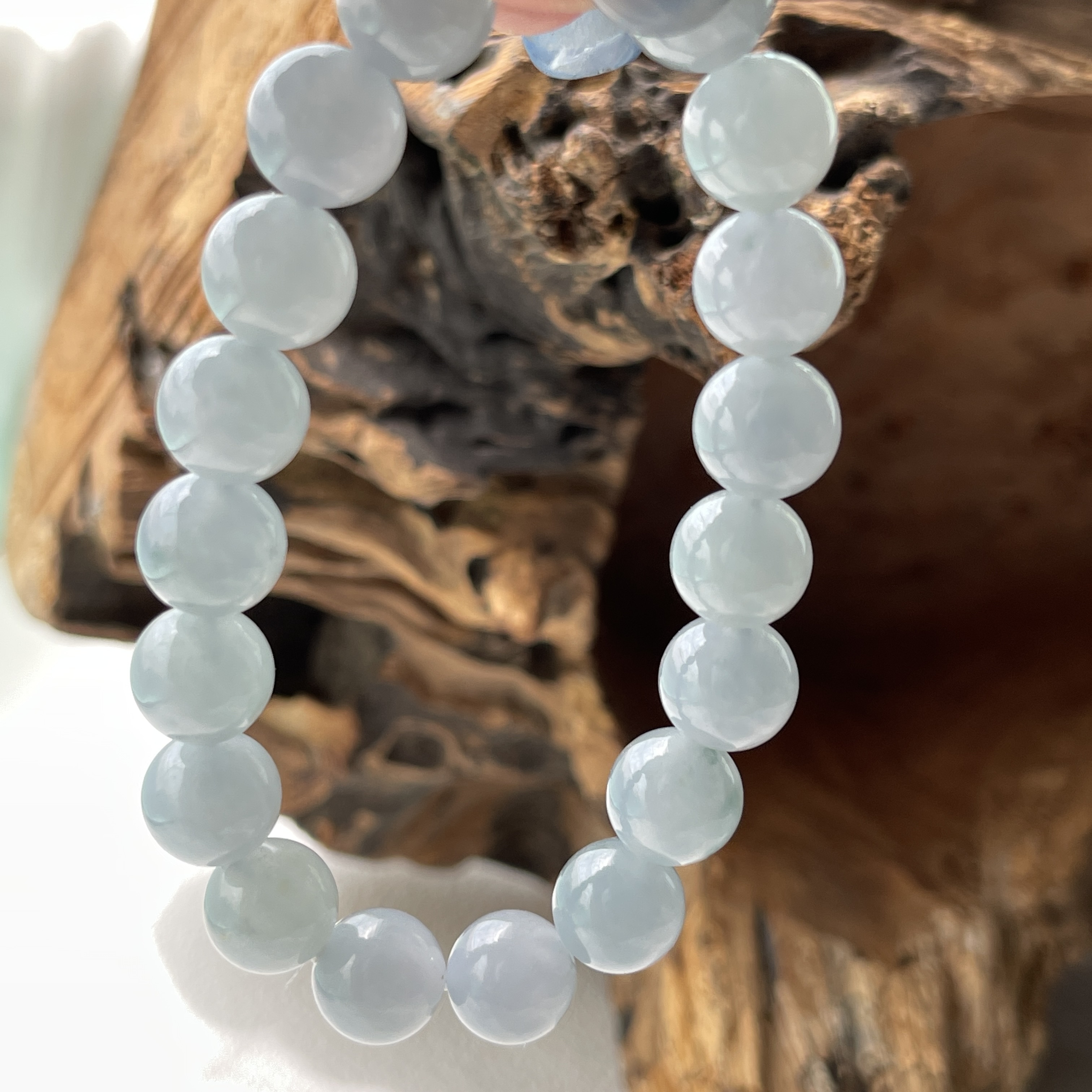 Light Greyish Blue Jade Bracelet (PJA00259) 