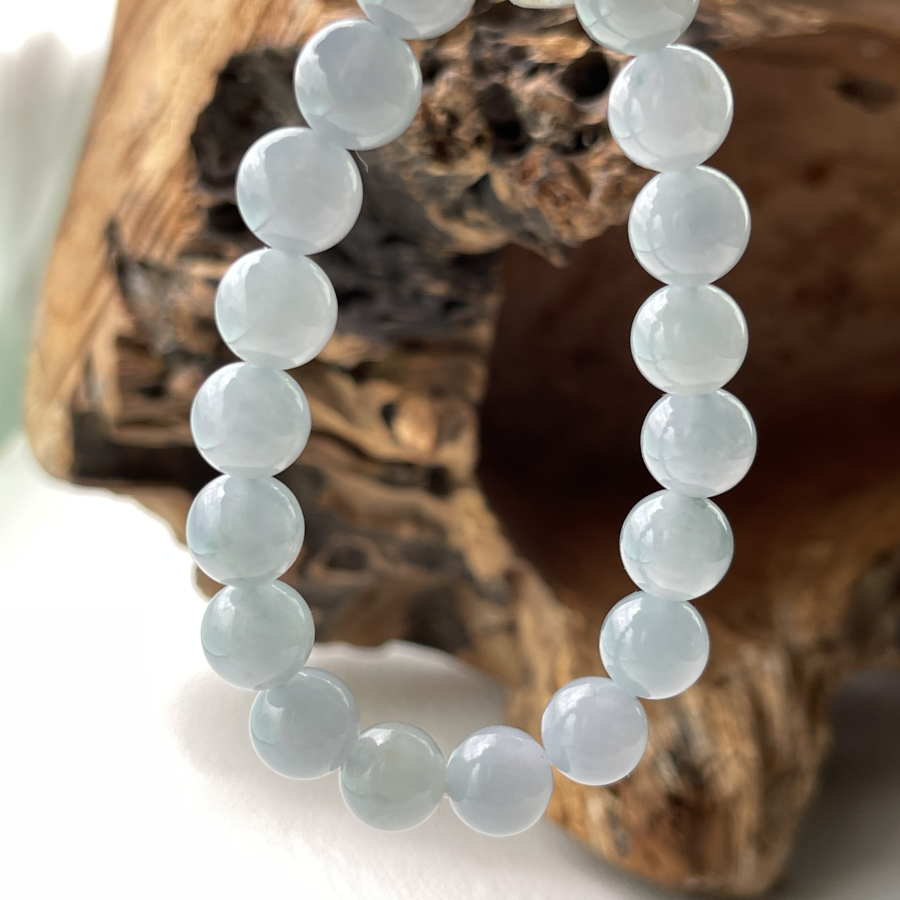 Light Greyish Blue Jade Bracelet (PJA00259) 