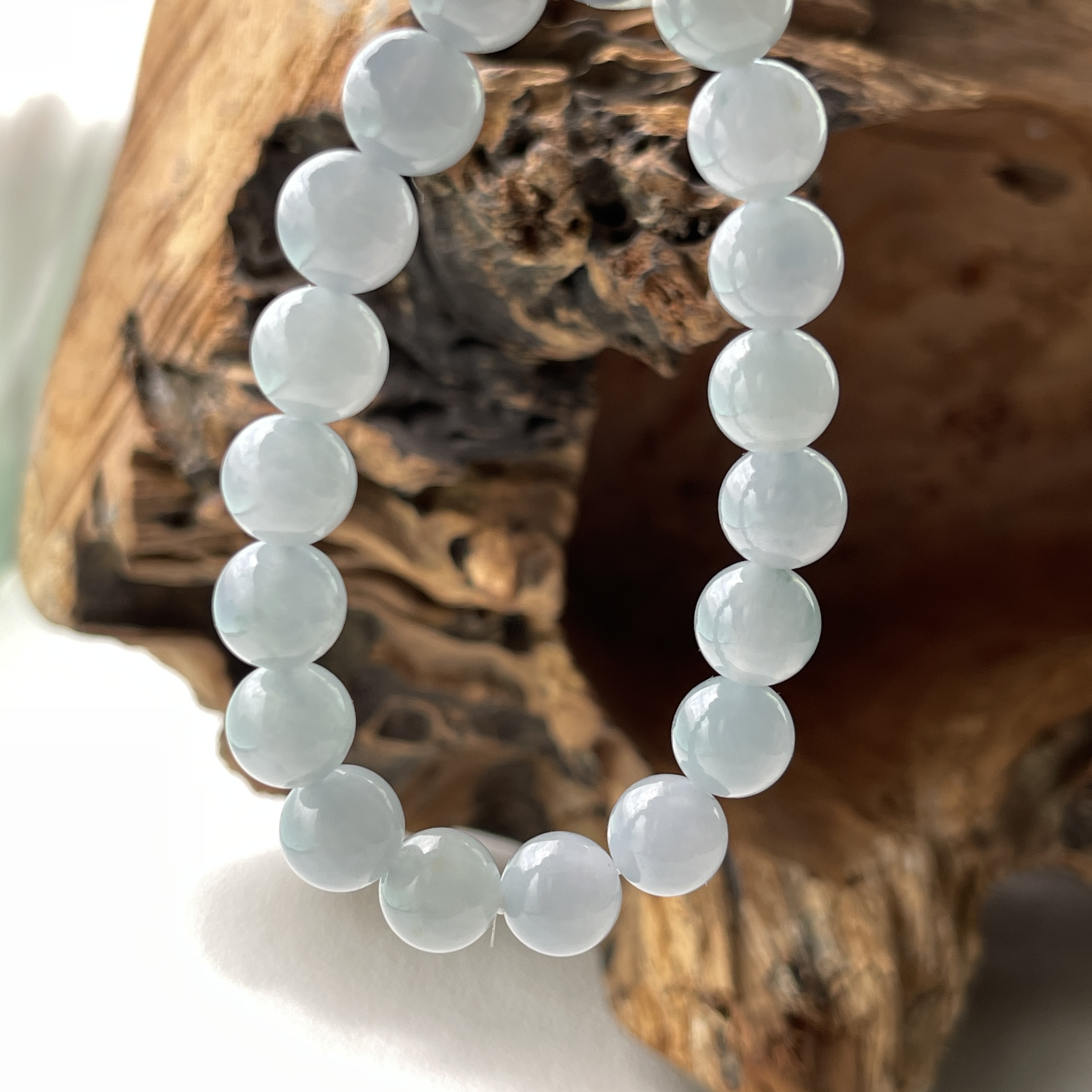 Light Greyish Blue Jade Bracelet (PJA00259) 