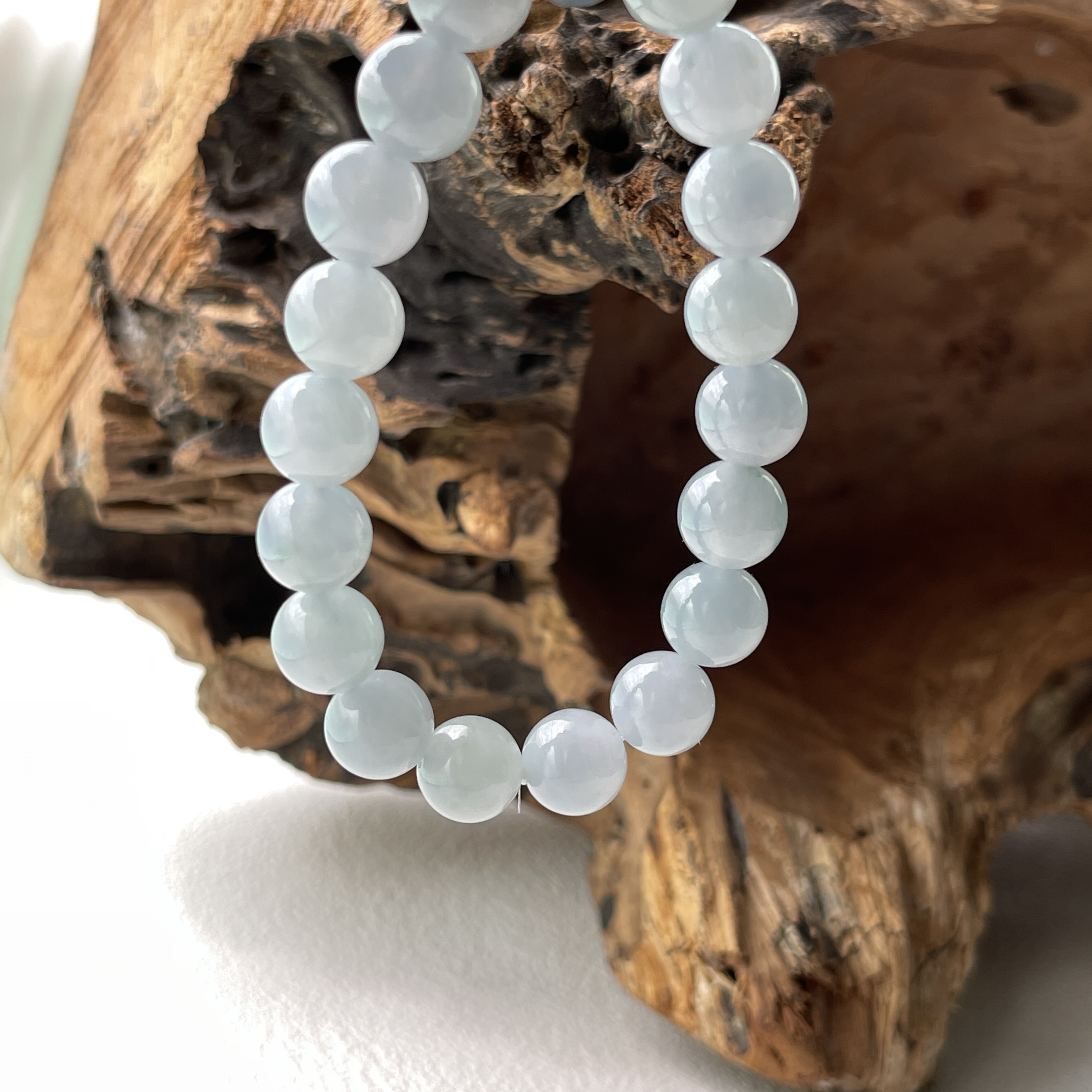 Light Greyish Blue Jade Bracelet (PJA00259) 