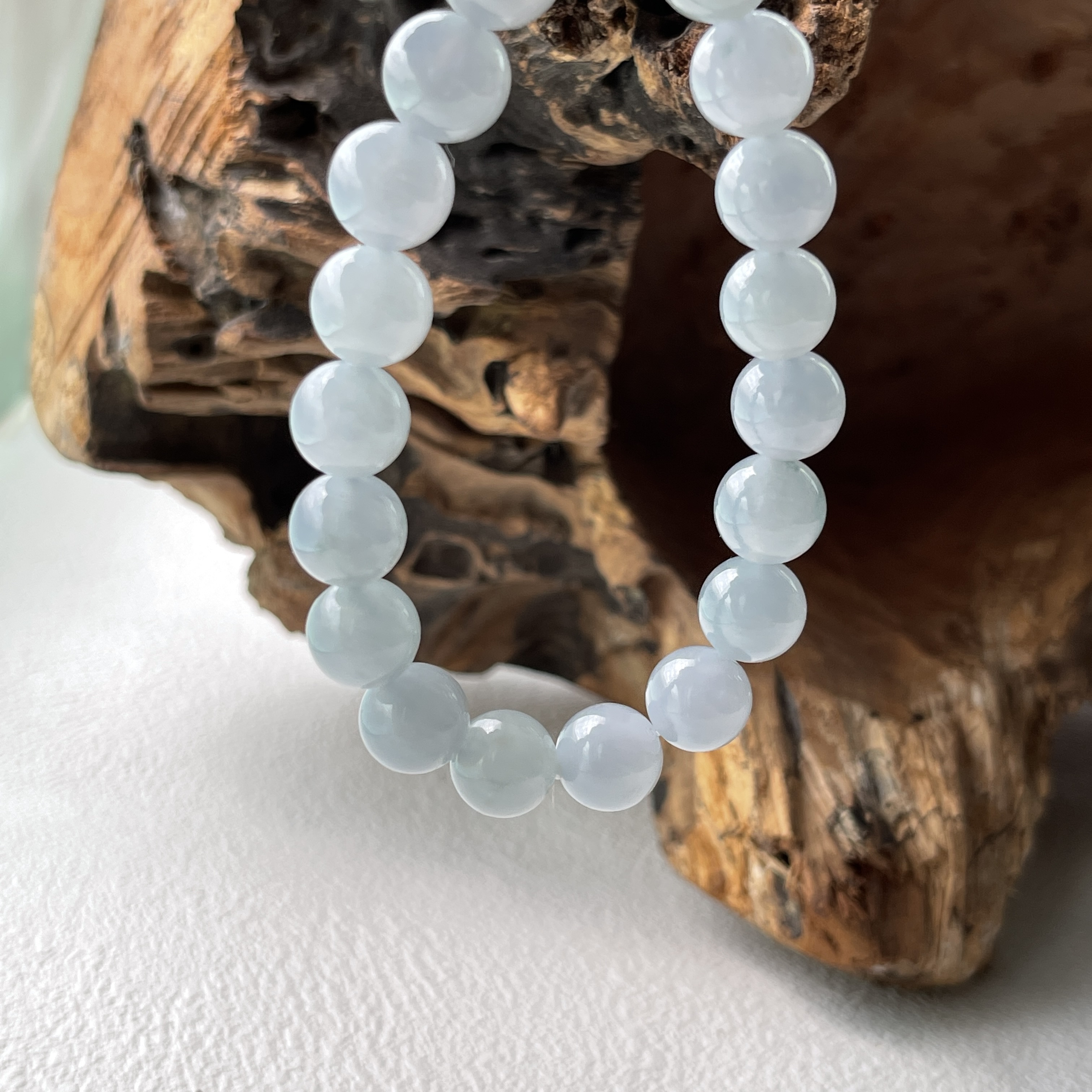 Light Greyish Blue Jade Bracelet (PJA00259) 