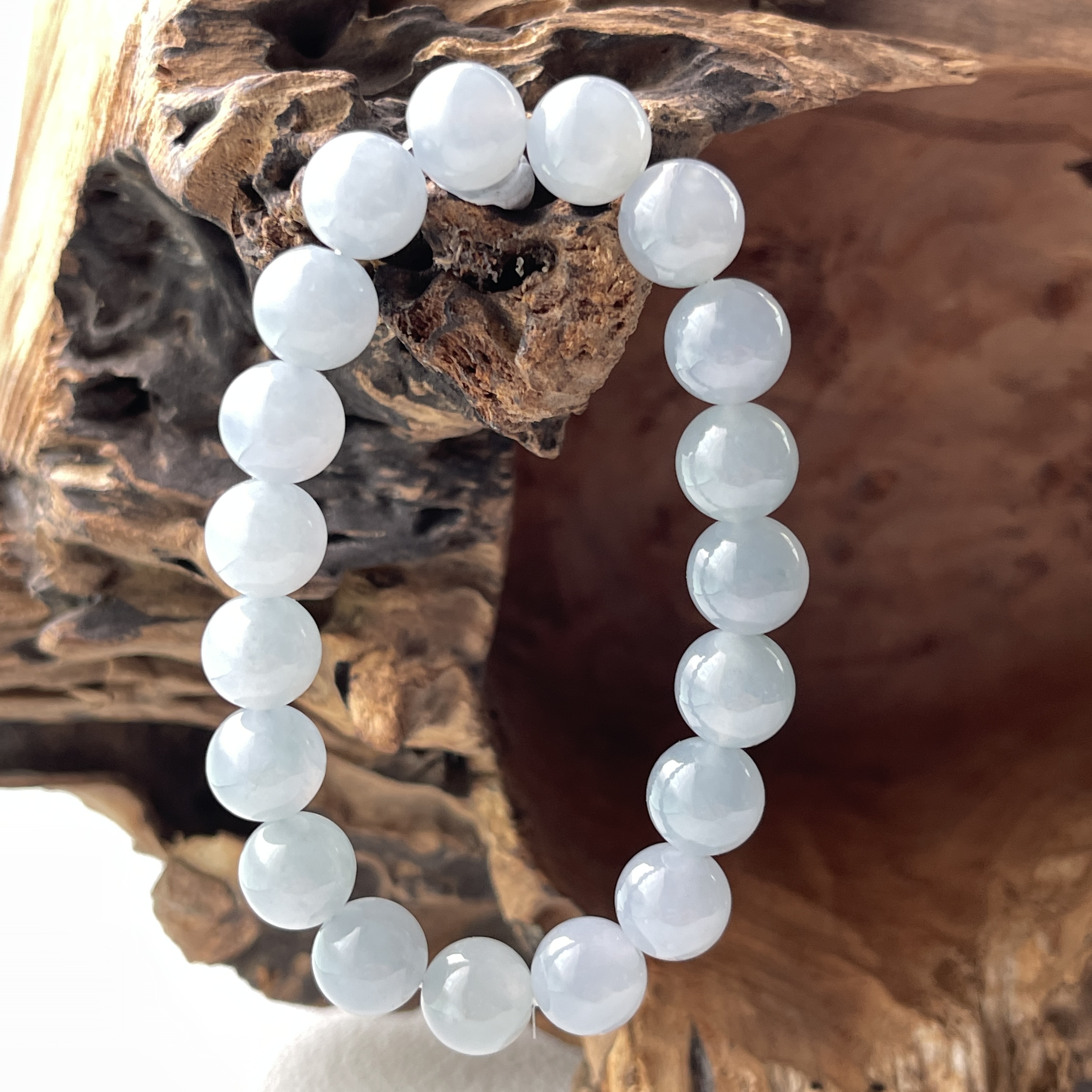 Light Greyish Blue Jade Bracelet (PJA00259) 