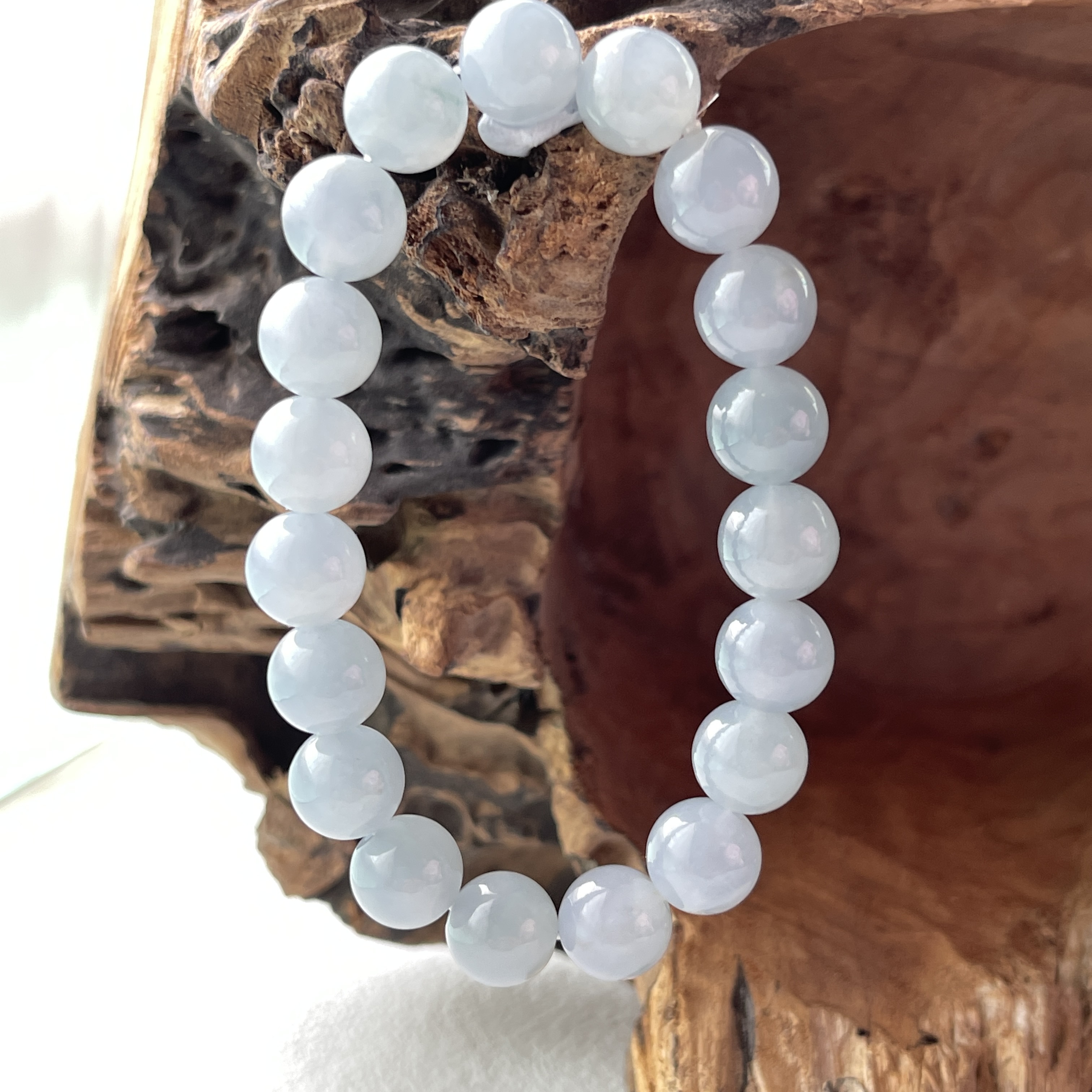 Light Greyish Blue Jade Bracelet (PJA00259) 