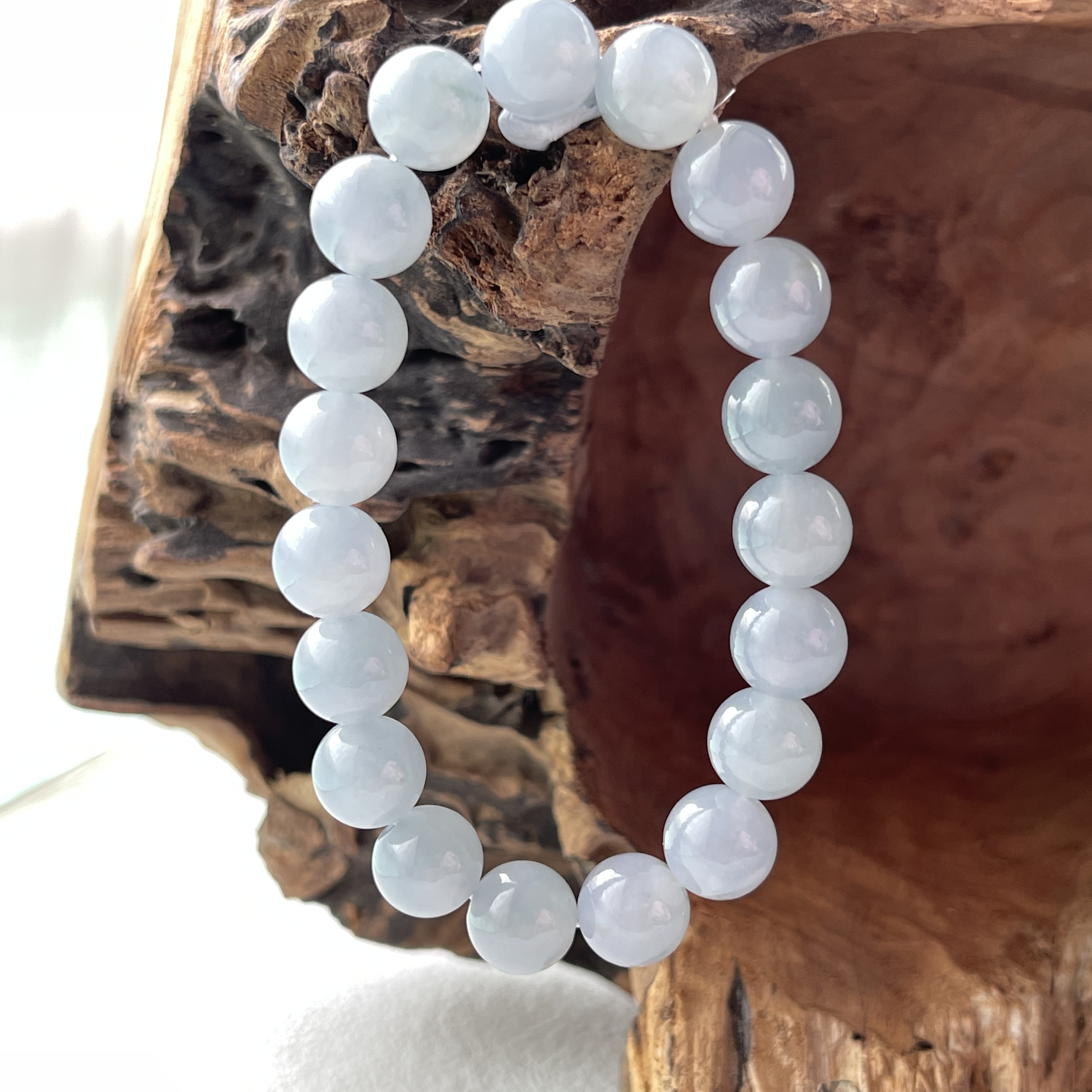 Light Greyish Blue Jade Bracelet (PJA00259) 