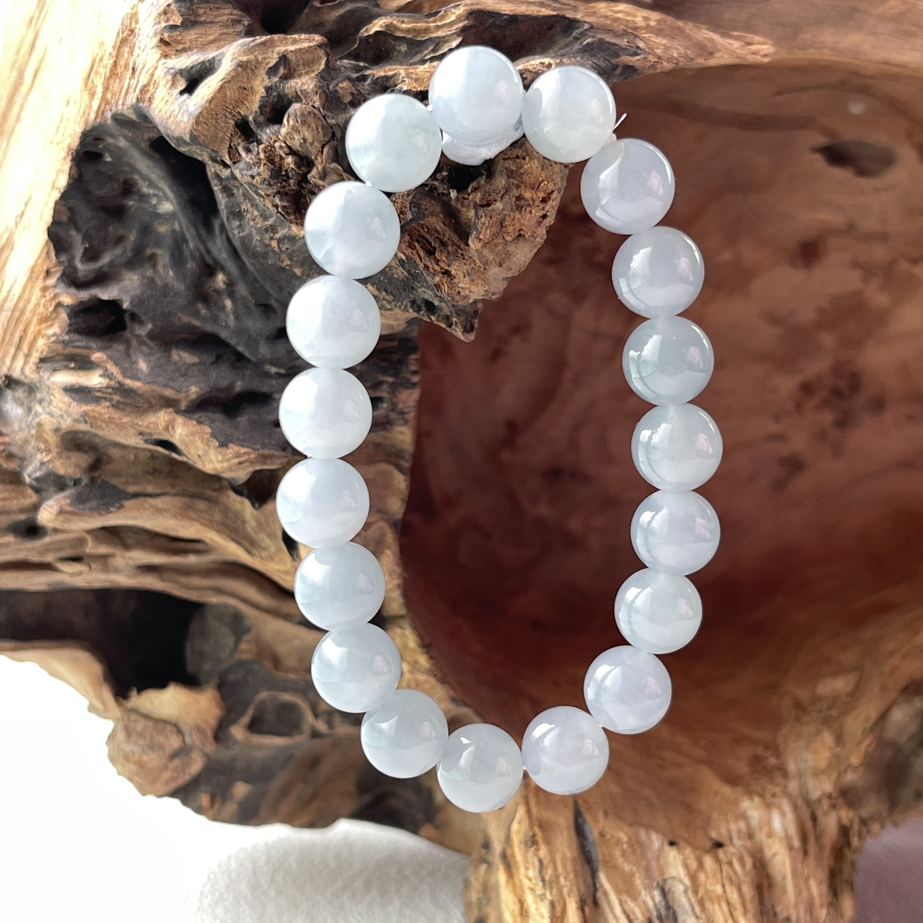 Light Greyish Blue Jade Bracelet (PJA00259) 