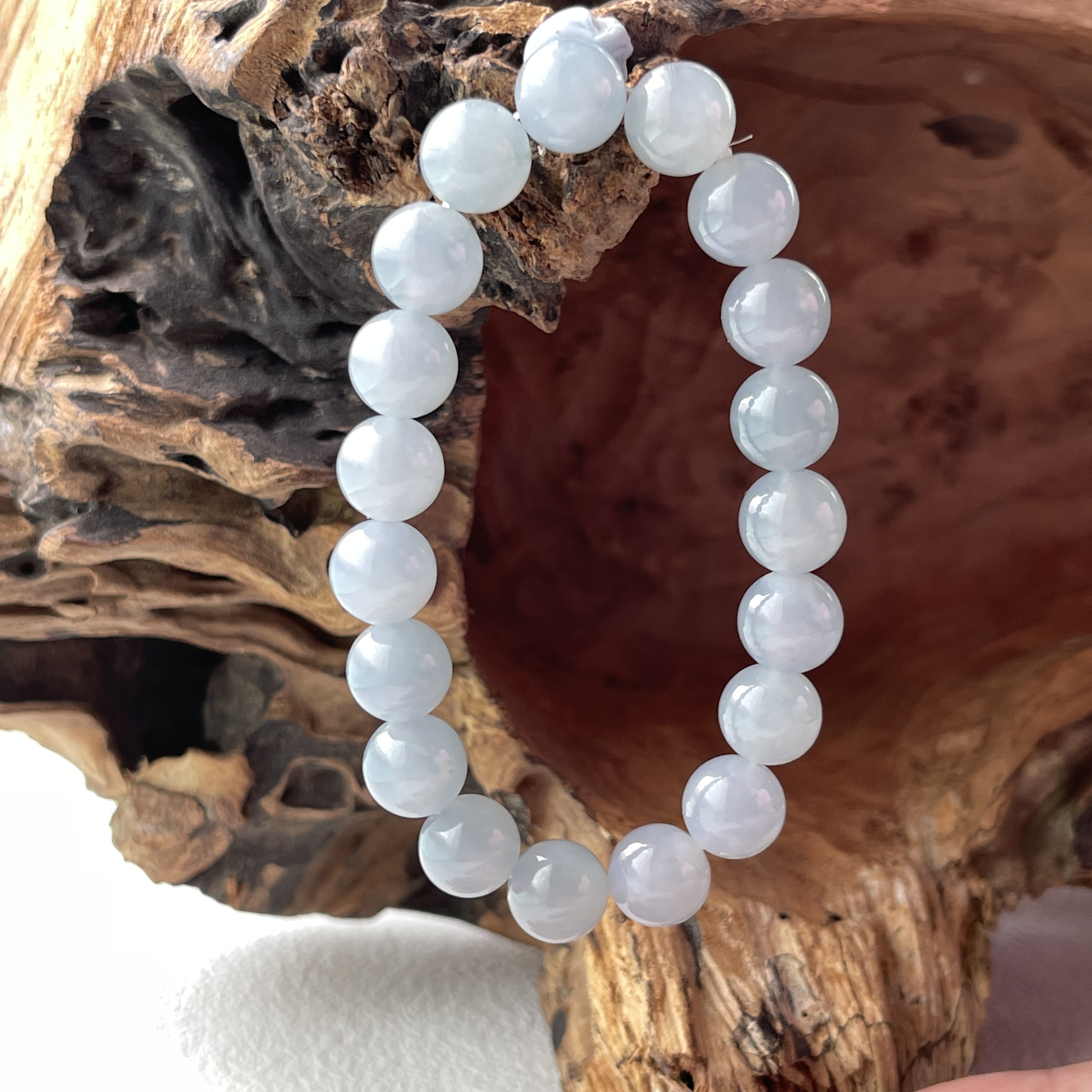Light Greyish Blue Jade Bracelet (PJA00259) 