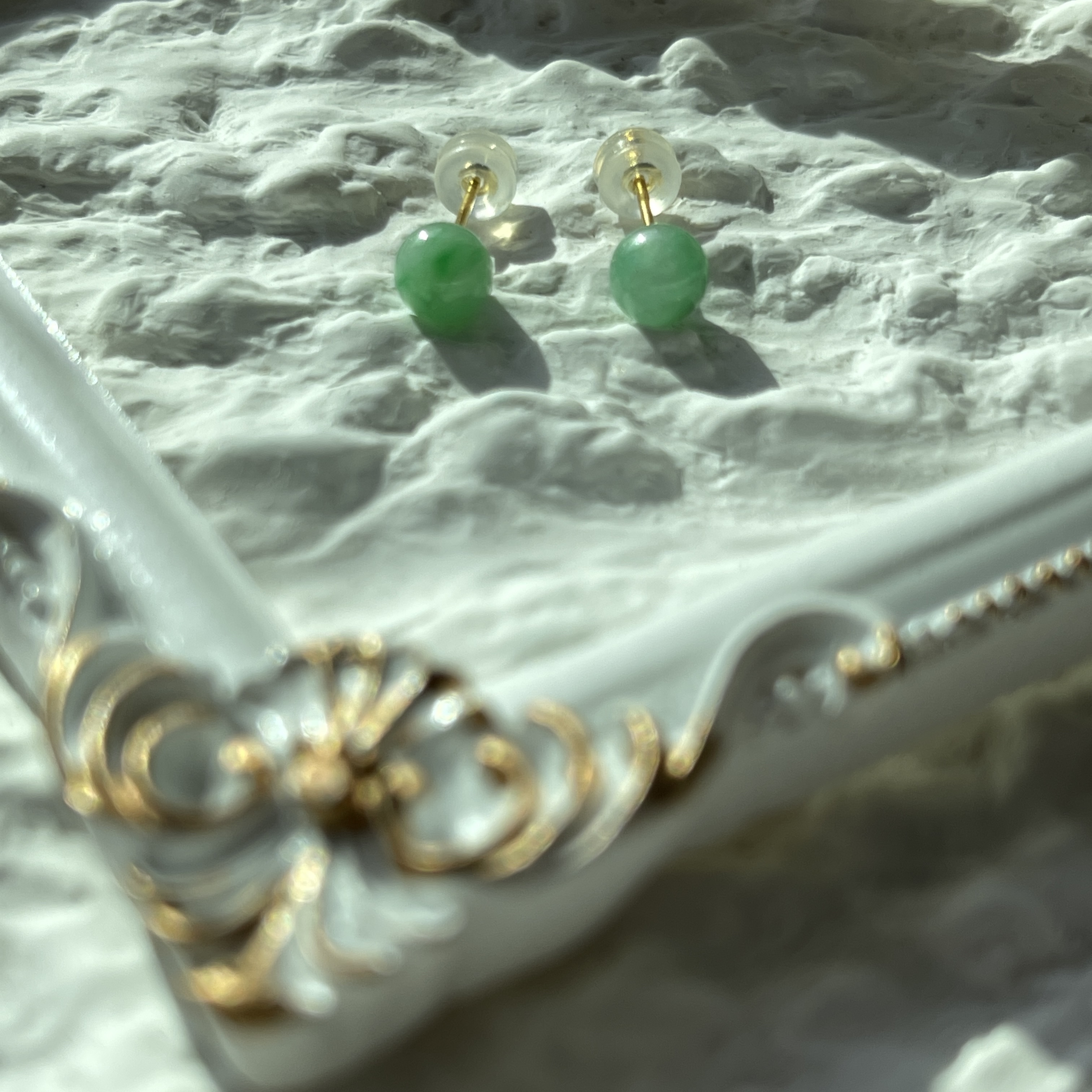 Green Stud Earrings (PJA00144)
