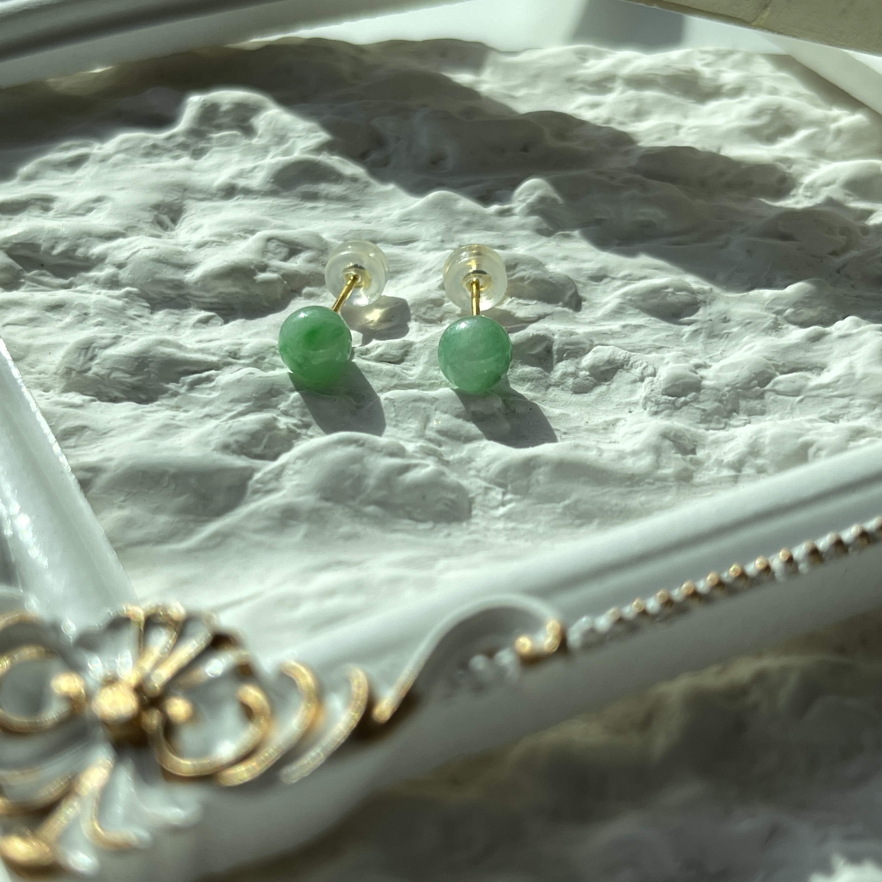 Green Stud Earrings (PJA00144)