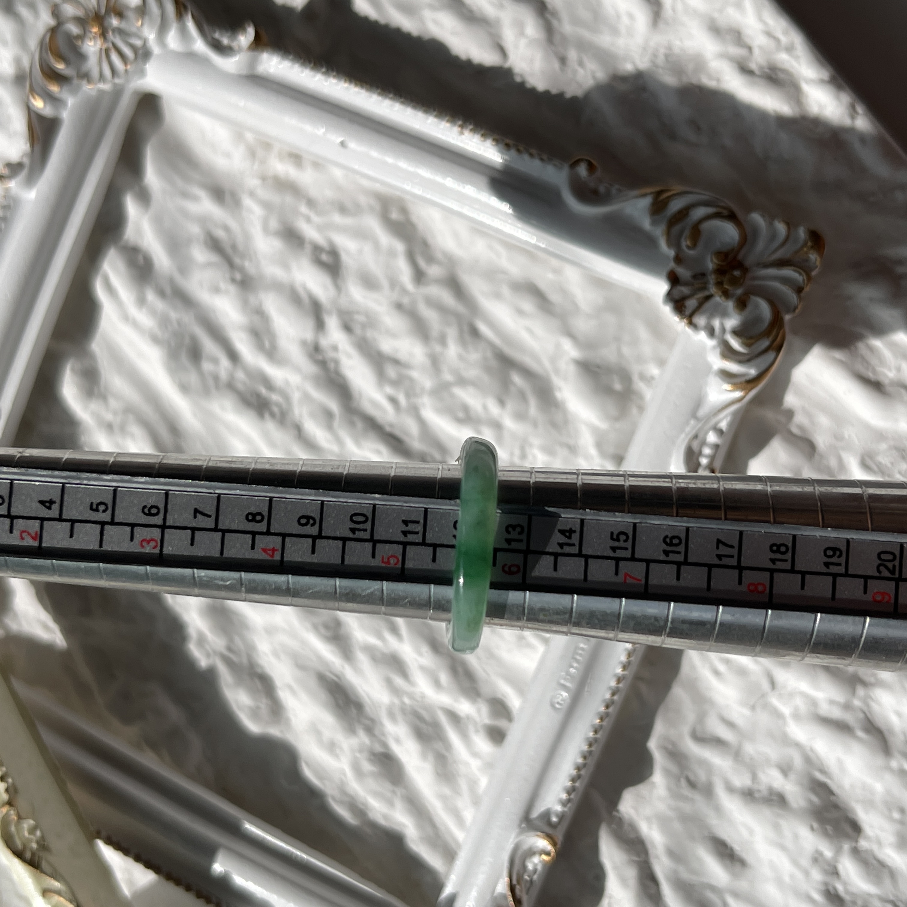 Green Jade Hololith Ring (PJA00154)