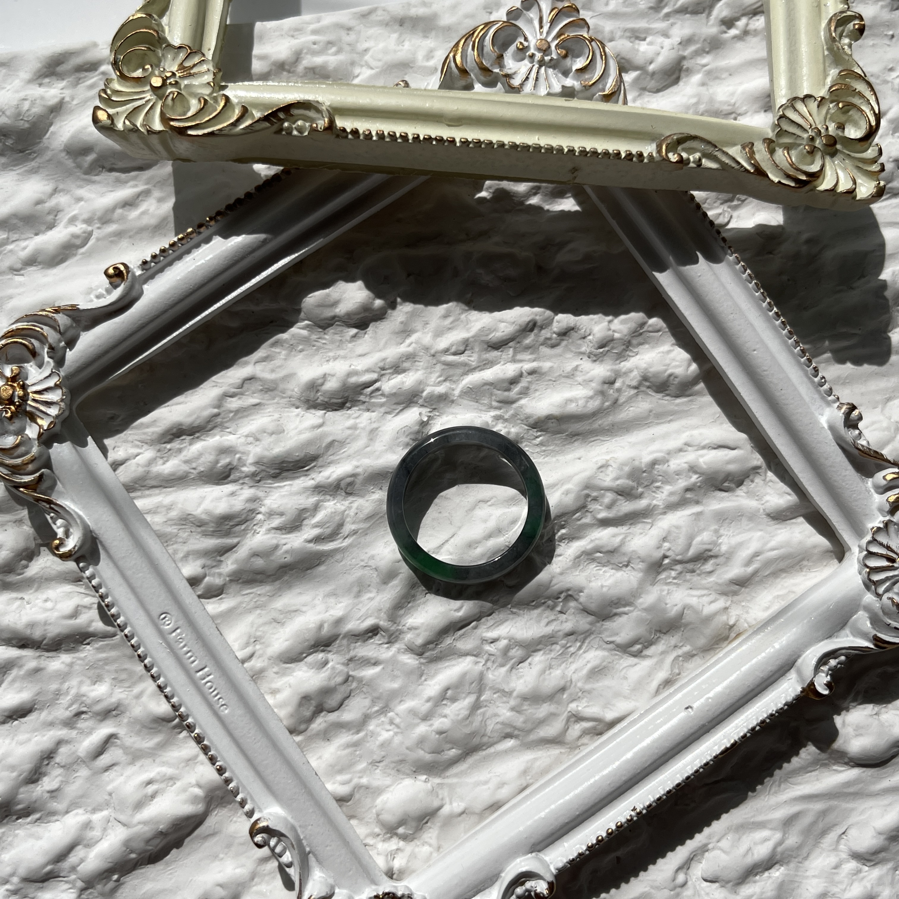 Black Wuji Jade Hololith Ring (PJA00160)