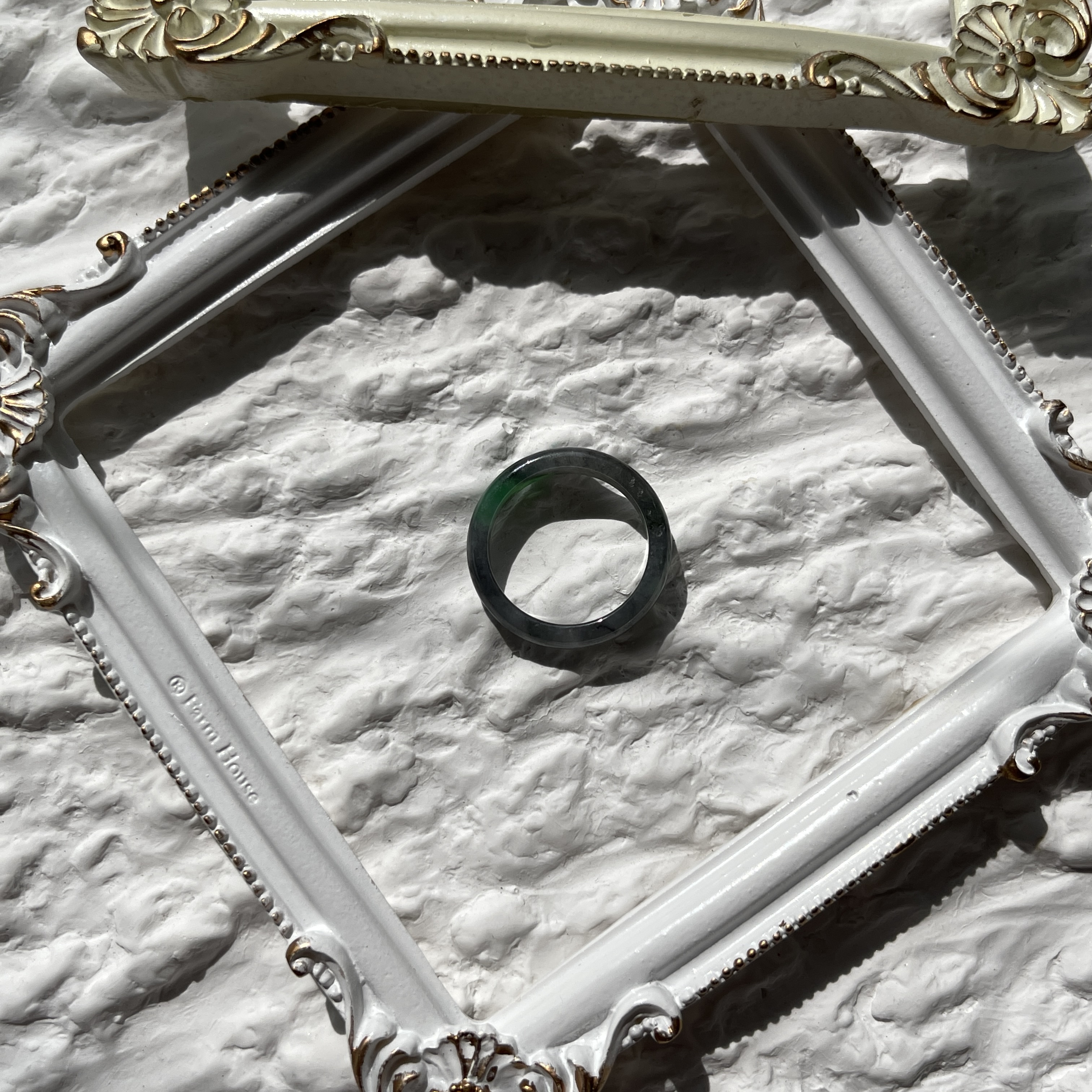 Black Wuji Jade Hololith Ring (PJA00160)