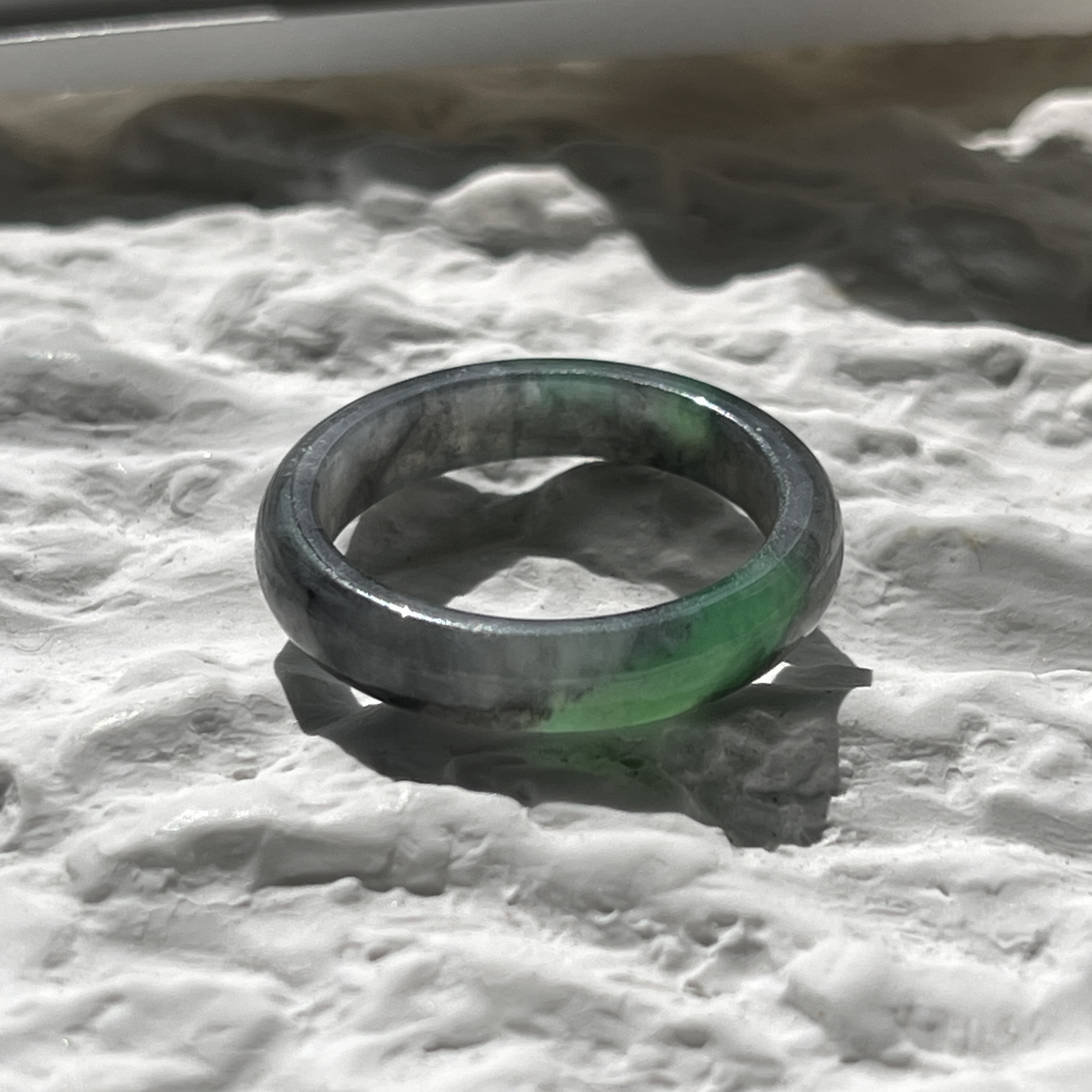 Black Wuji Jade Hololith Ring (PJA00160)