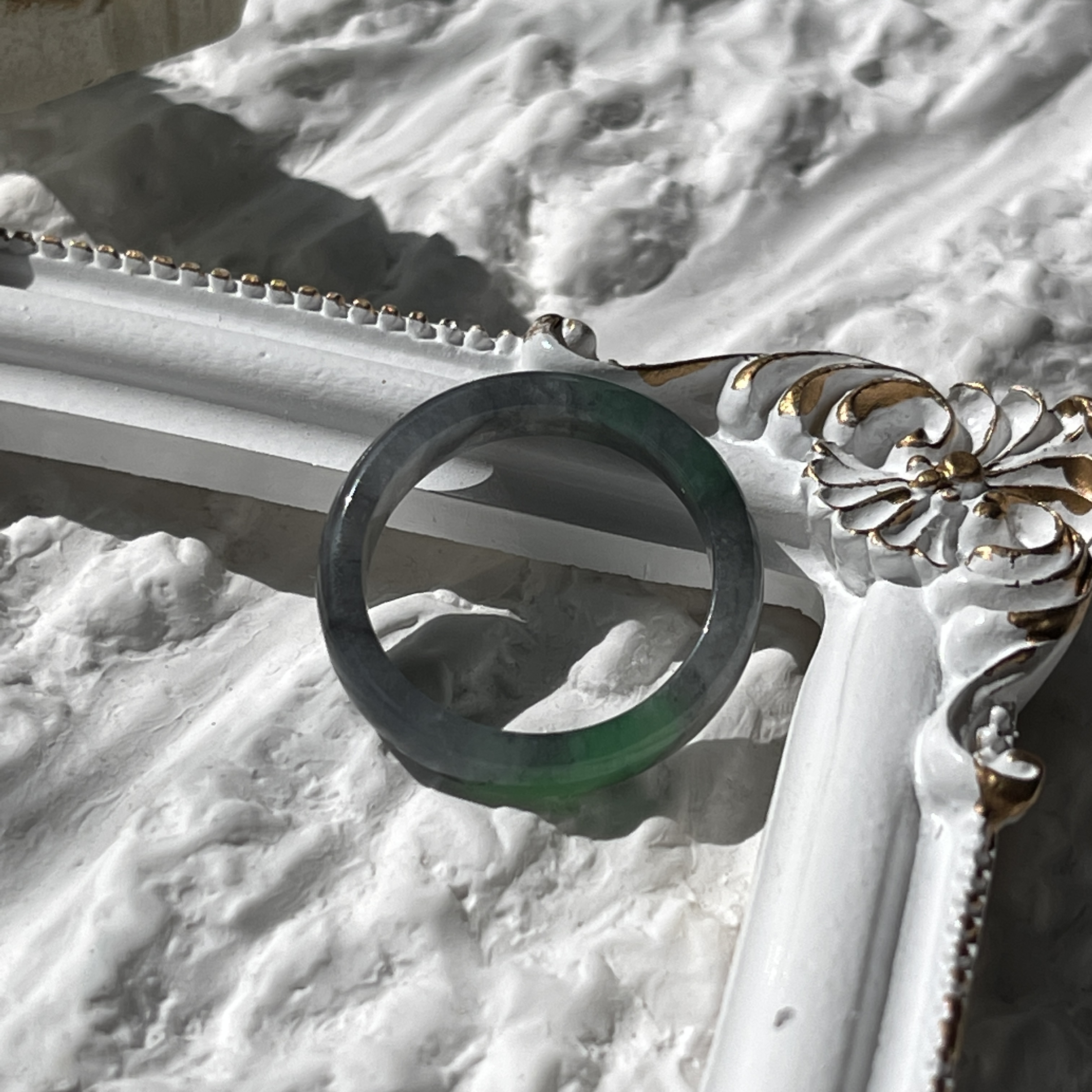 Black Wuji Jade Hololith Ring (PJA00160)