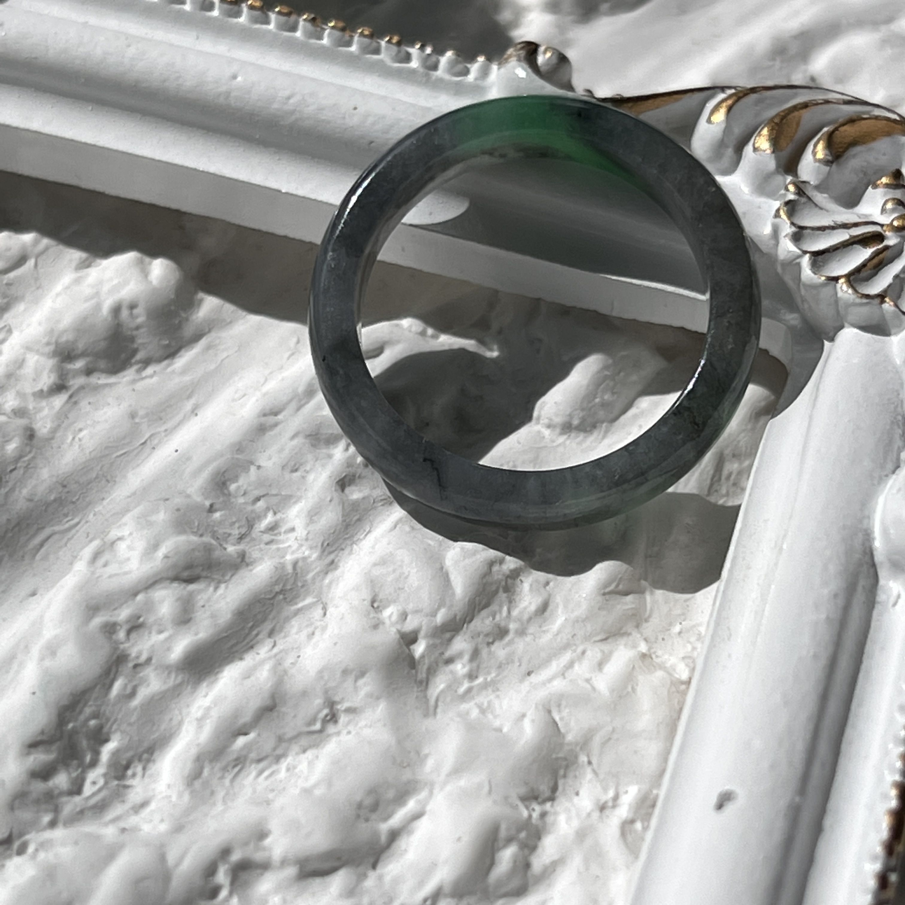 Black Wuji Jade Hololith Ring (PJA00160)