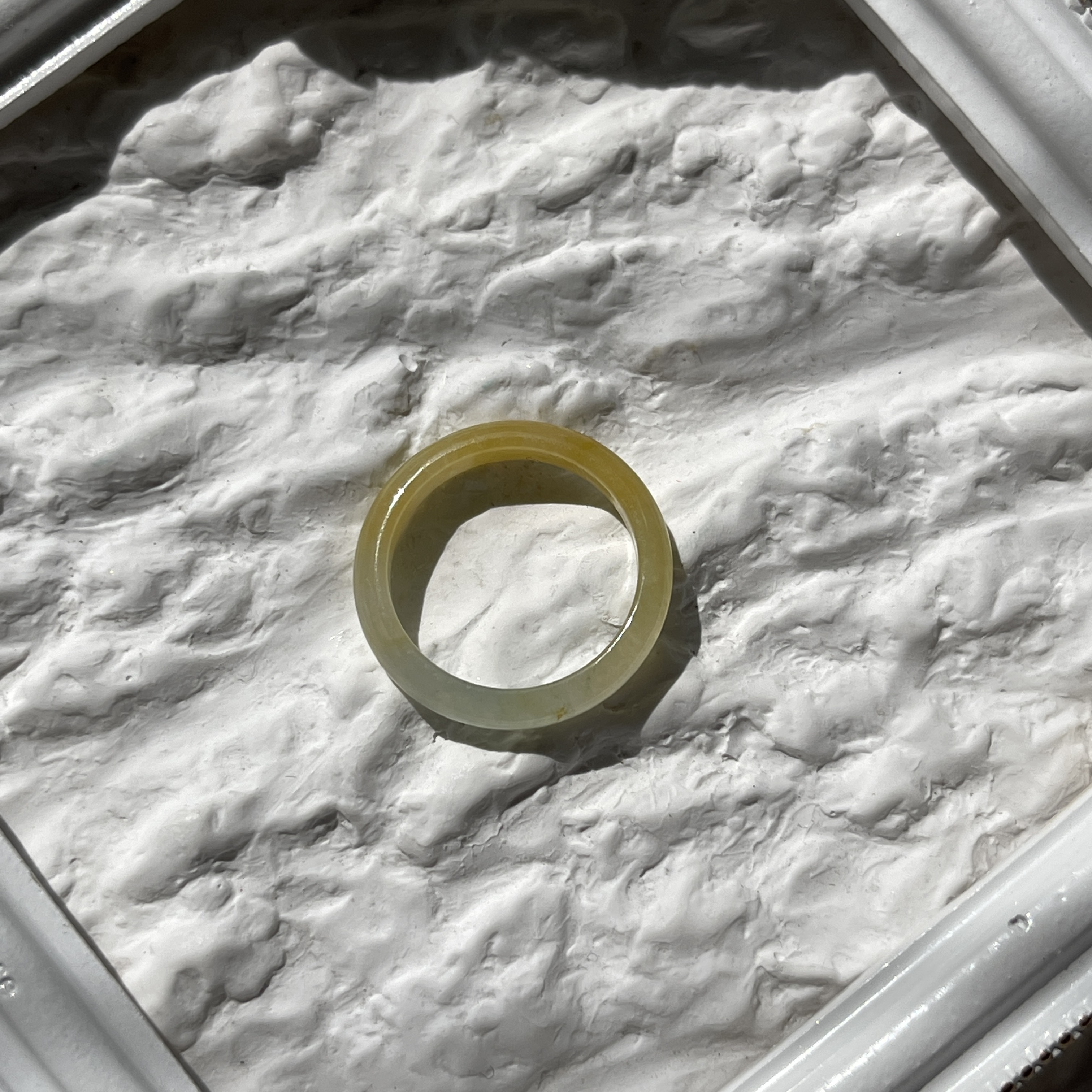 Yellow Jade Hololith Ring (PJA00155)
