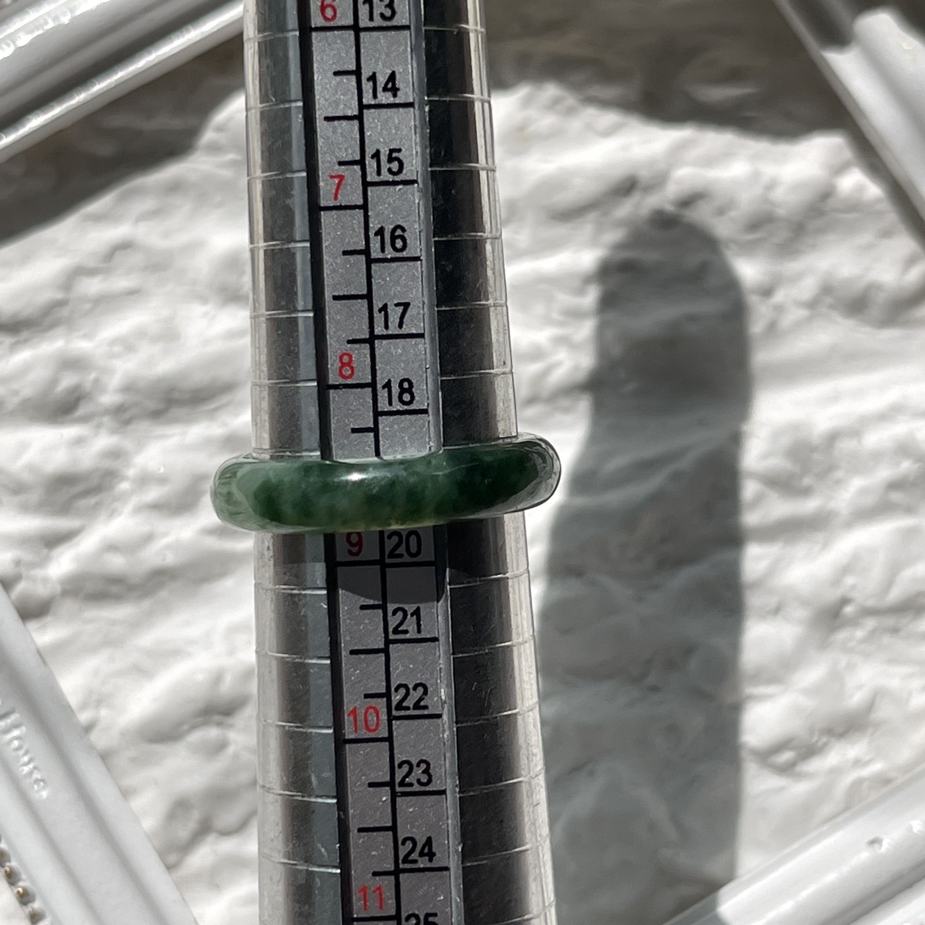 Green Jade Hololith Ring (PJA00157)