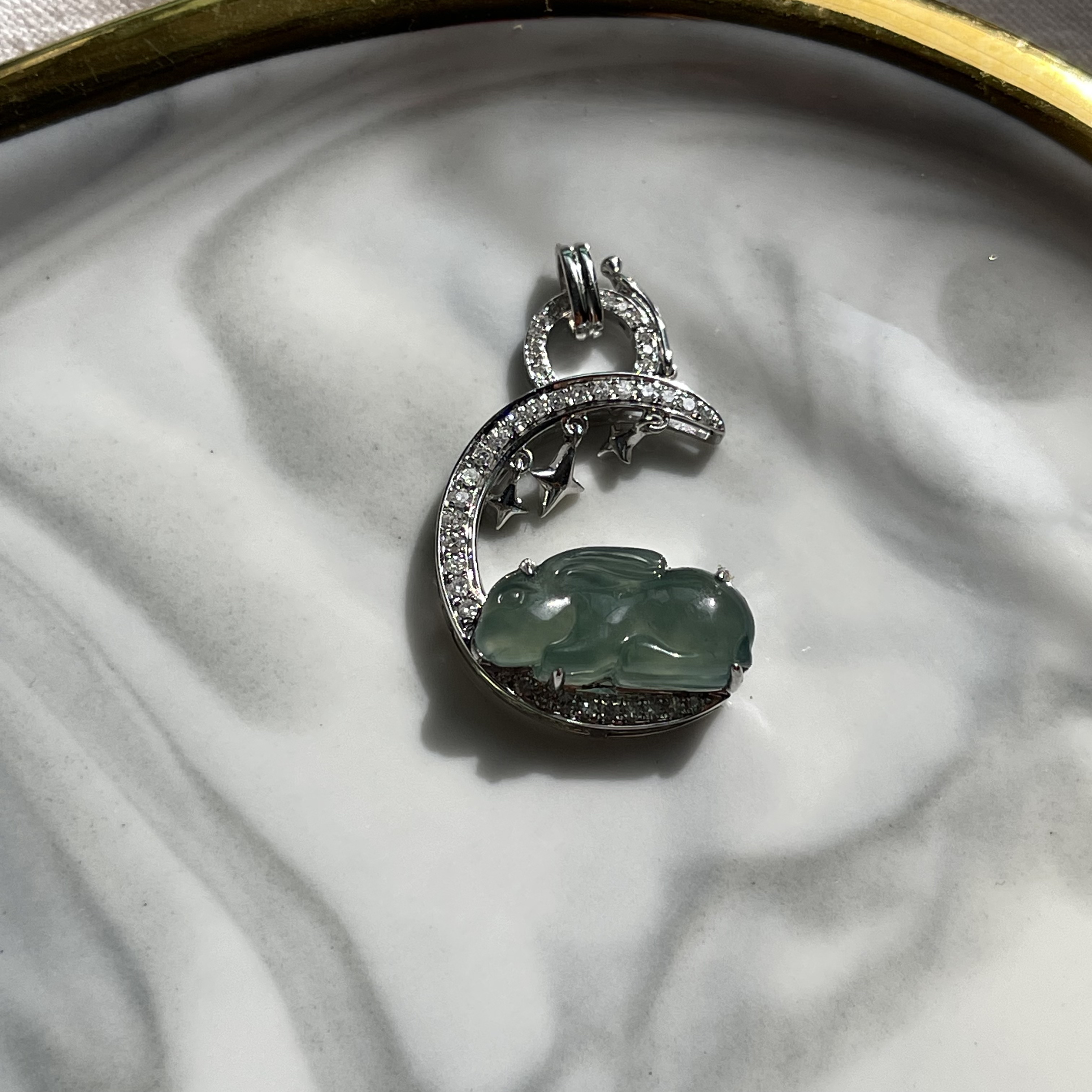 Jade Rabbit 玉兔呈祥 Pendant (PJA00124)