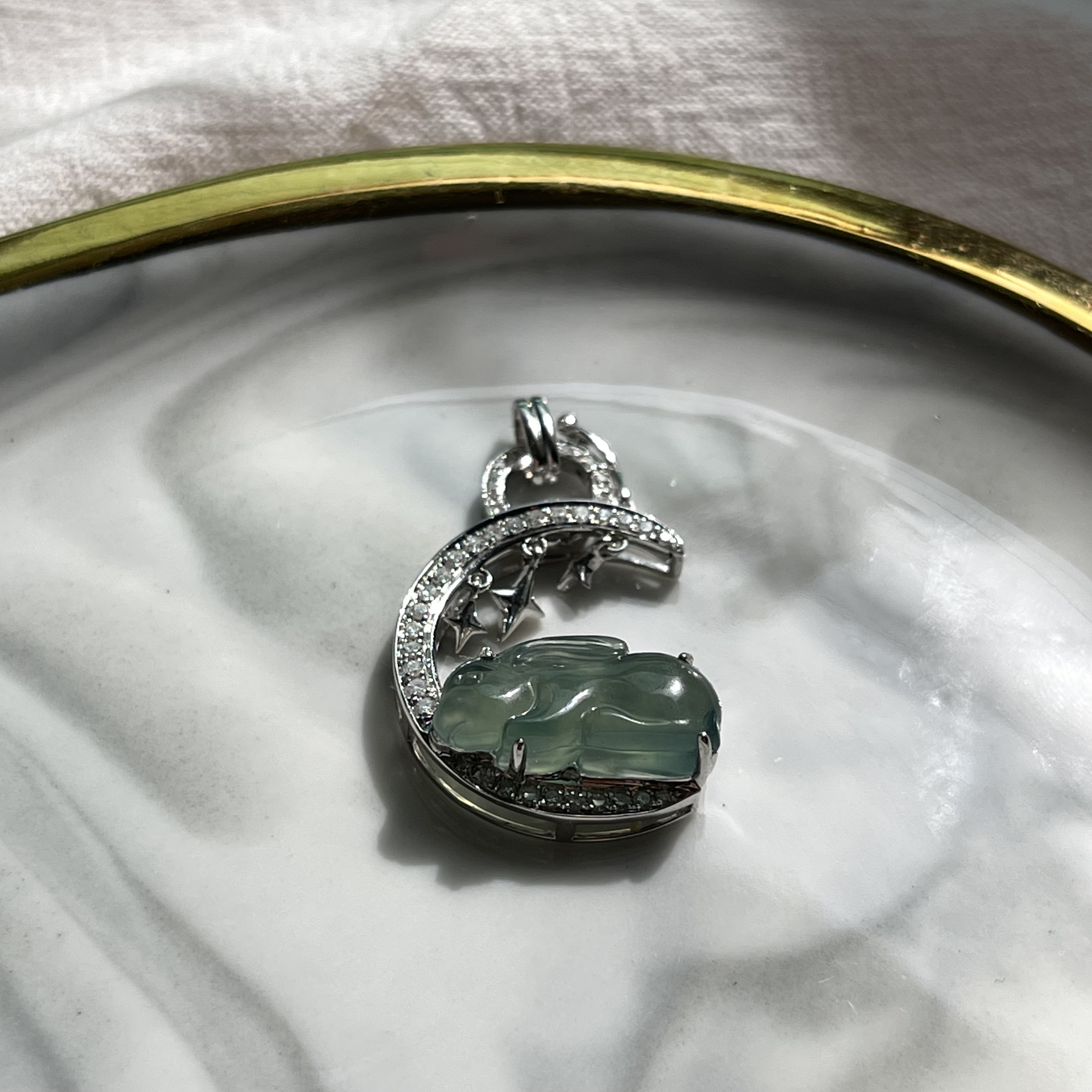 Jade Rabbit 玉兔呈祥 Pendant (PJA00124)