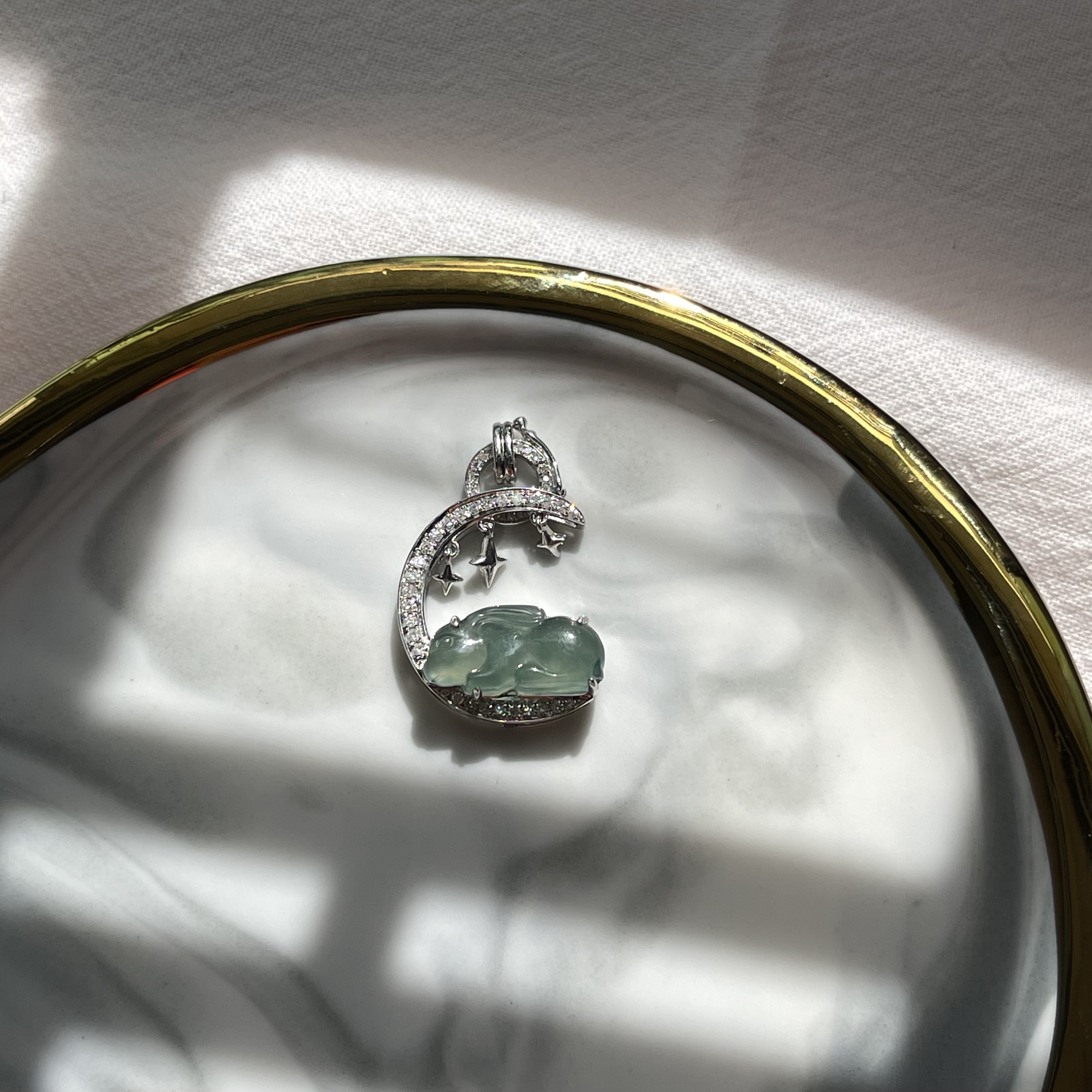 Jade Rabbit 玉兔呈祥 Pendant (PJA00124)