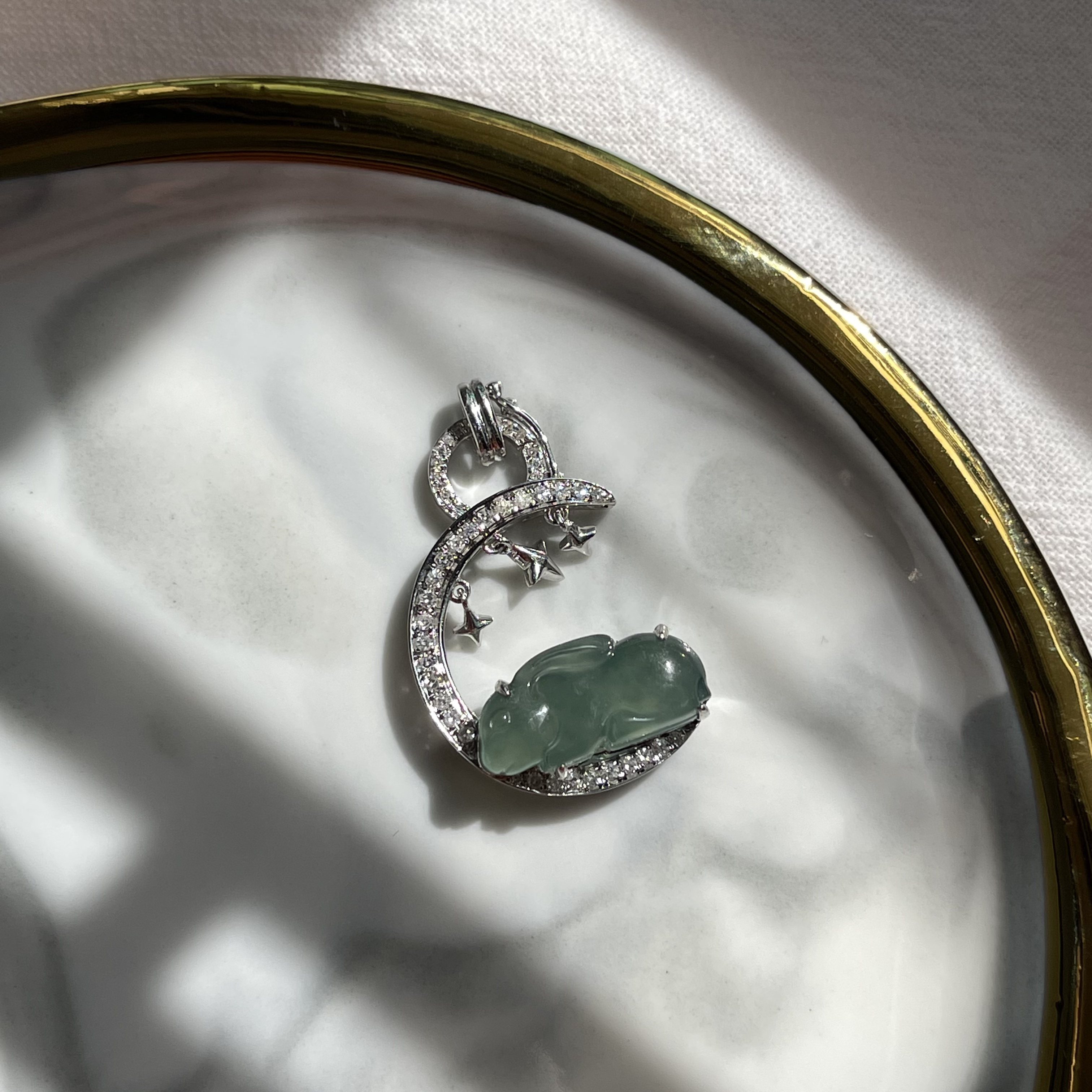 Jade Rabbit 玉兔呈祥 Pendant (PJA00124)
