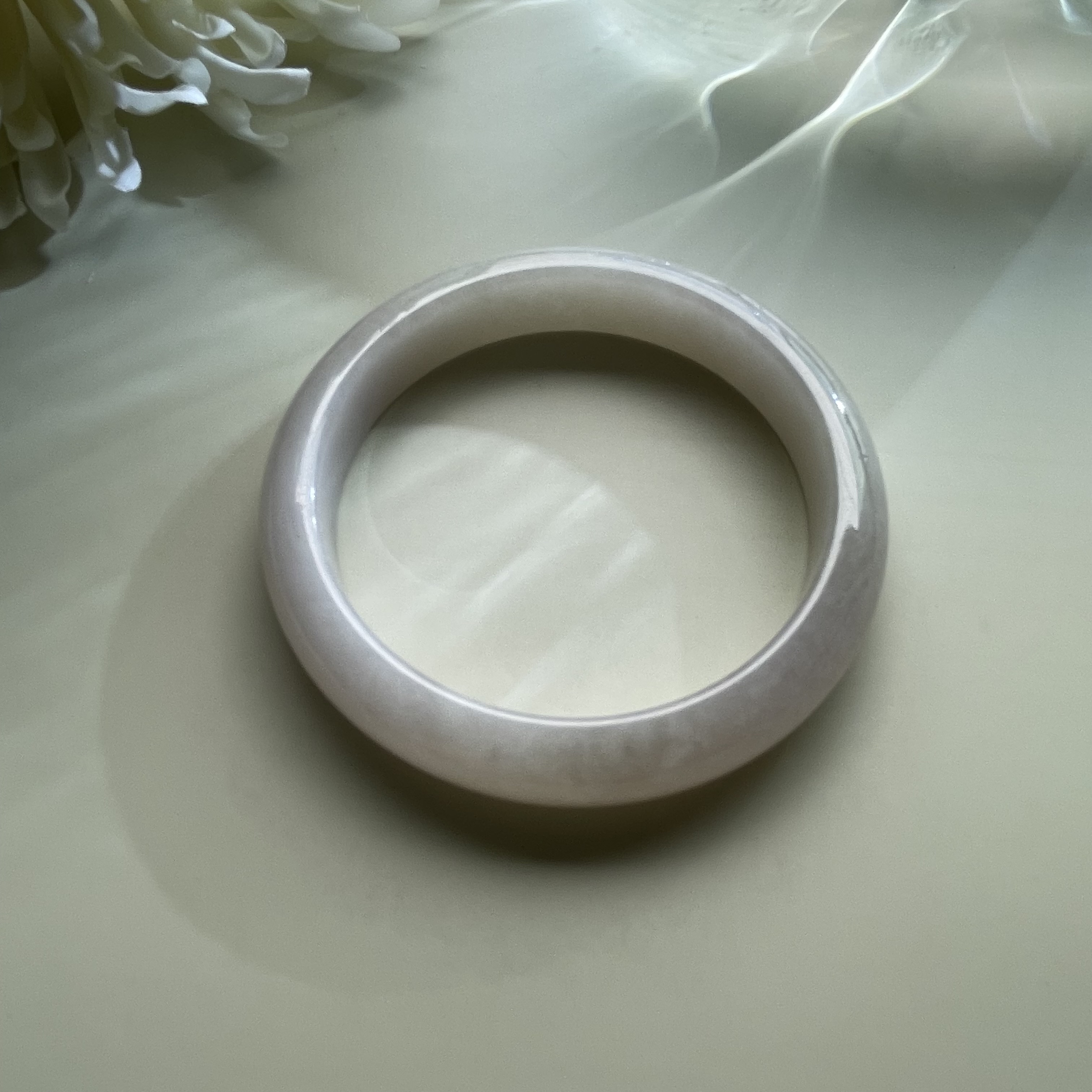 Icy Translucent Light Pink Bangle (PJA00108)