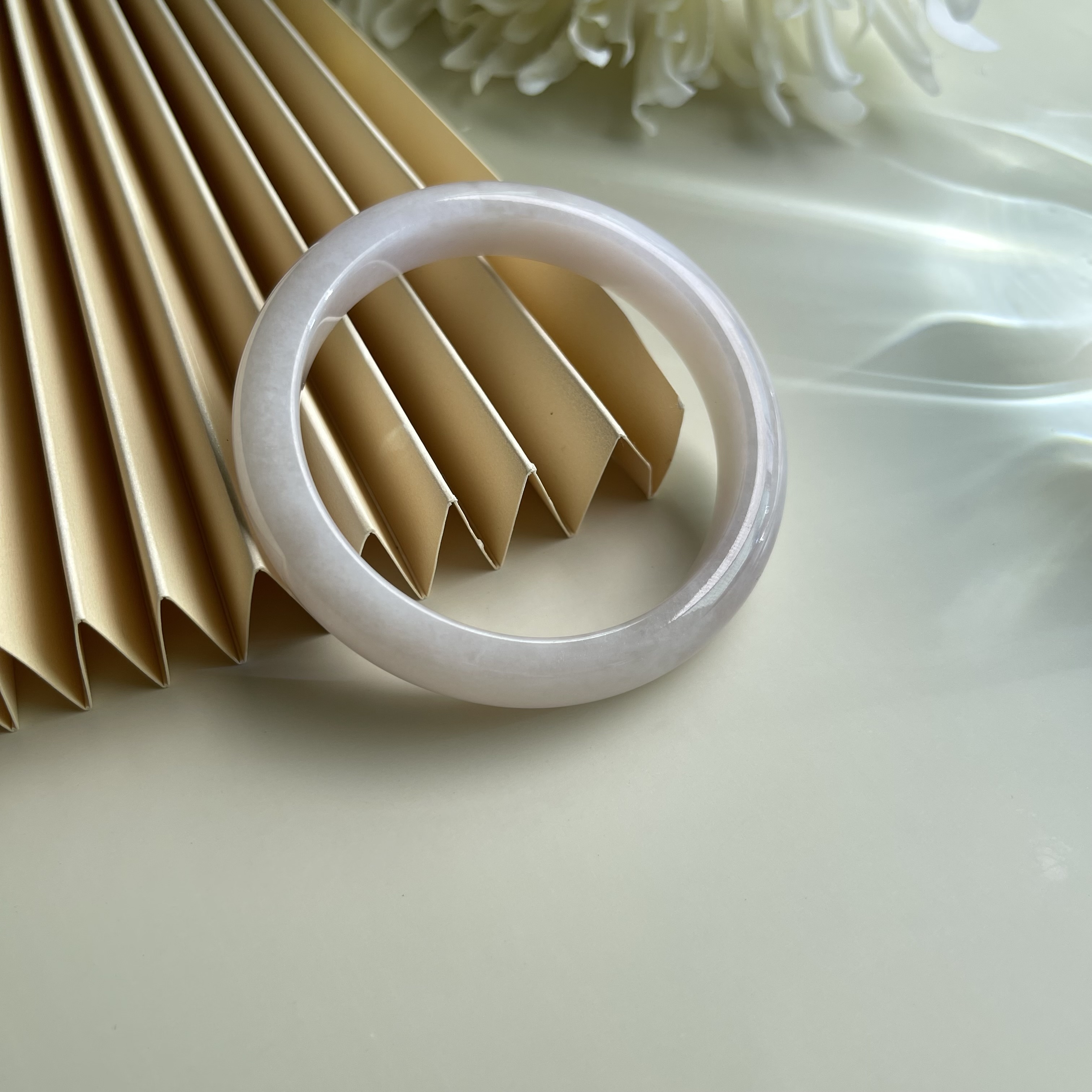 Icy Translucent Light Pink Bangle (PJA00108)