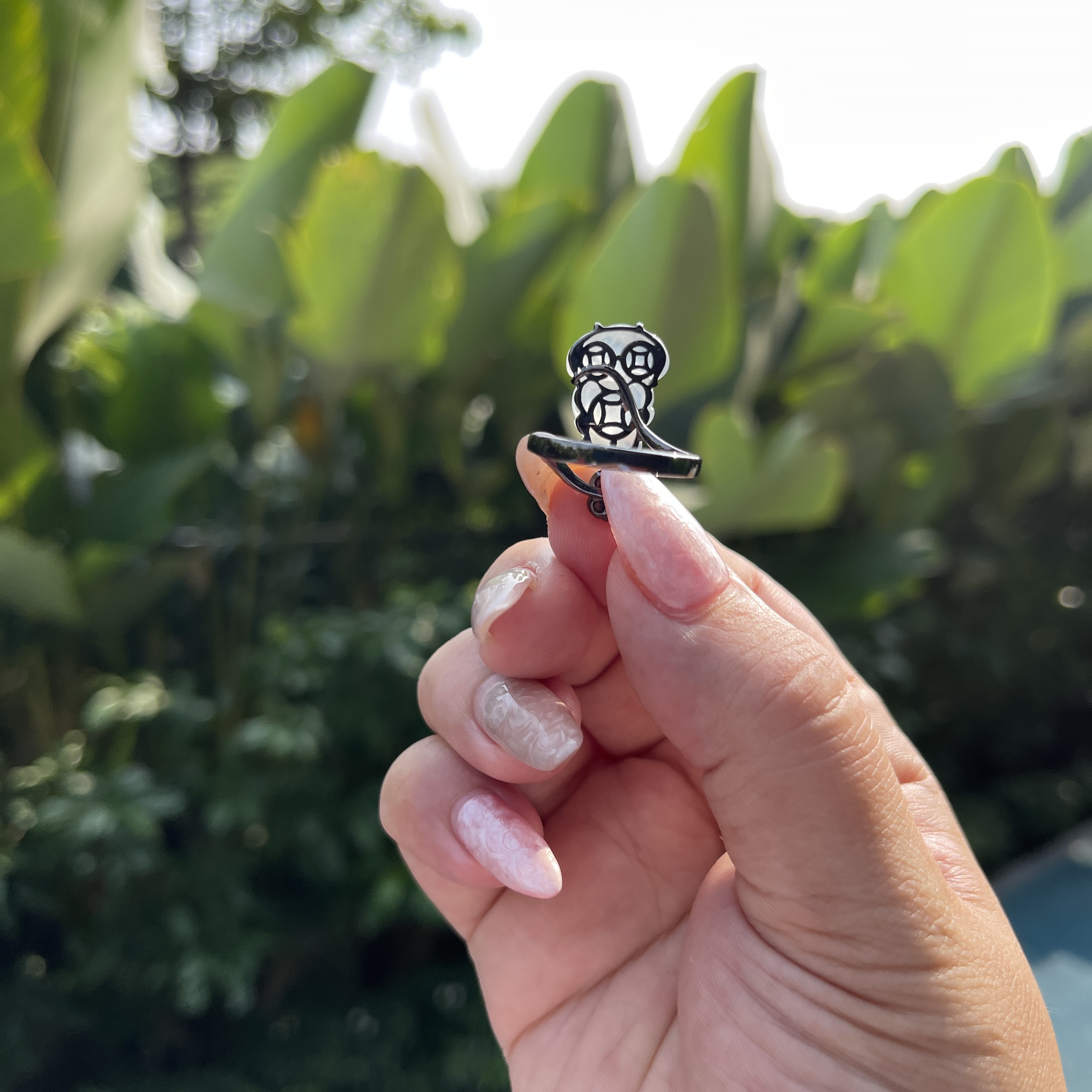 Icy Gold Fish Ring in 18k Black Gold (PJA00161) 