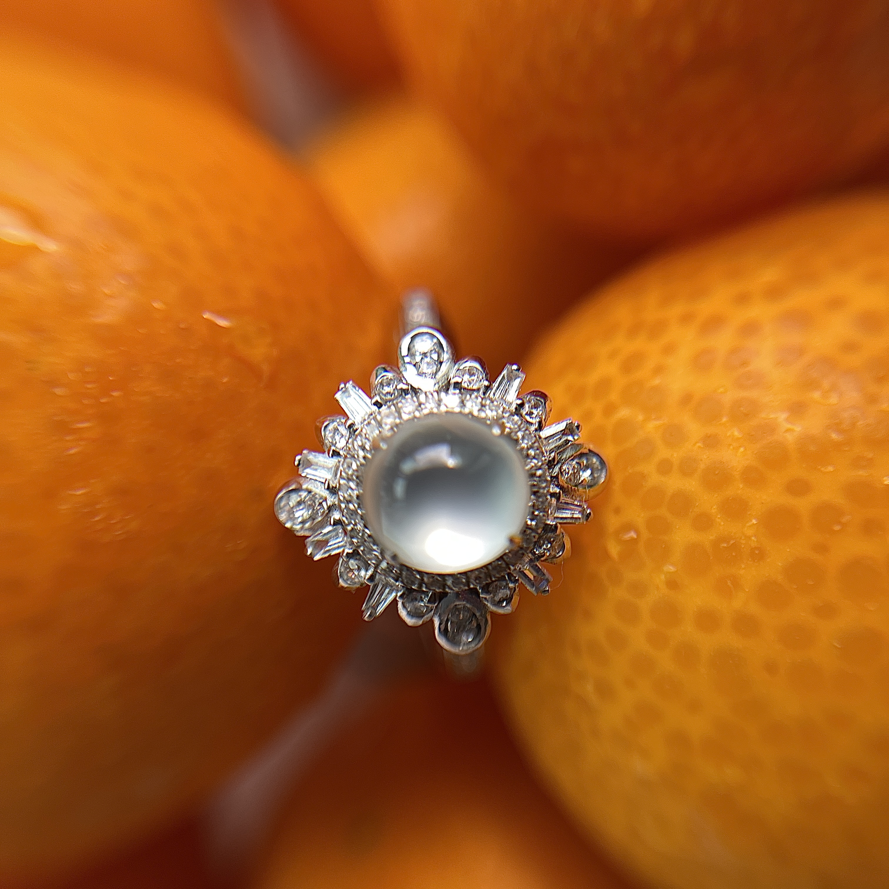 Glassy Colorless Jadeite Ring (PJA00130)